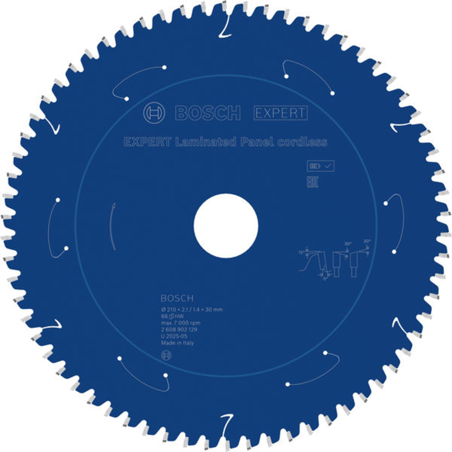 EXPERT Laminated Panel Kreissägeblatt, 210x2,1x30 mm, Z66