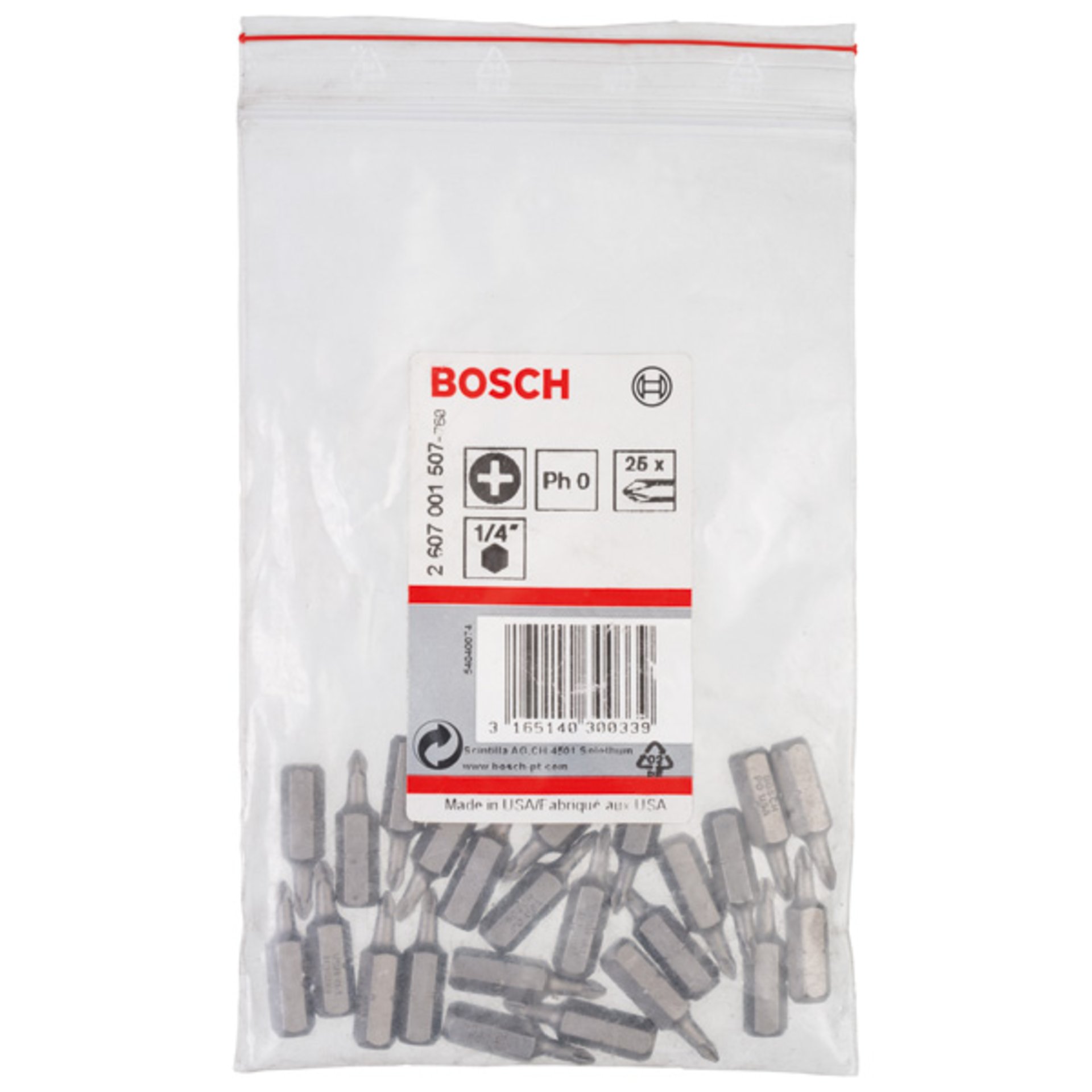 Schrauberbit Extra-Hart PH 0, 25 mm, 25er-Pack