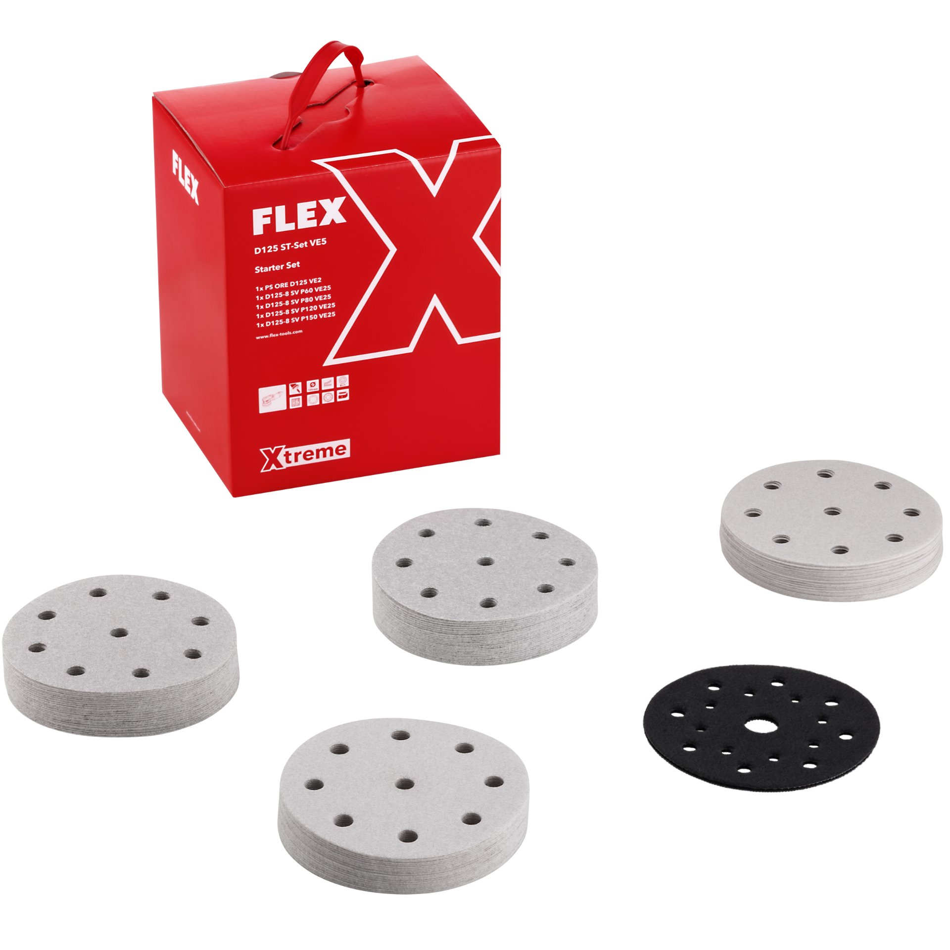 Starterset Universal Schleifpapier Xtreme D125 ST-Set VE5