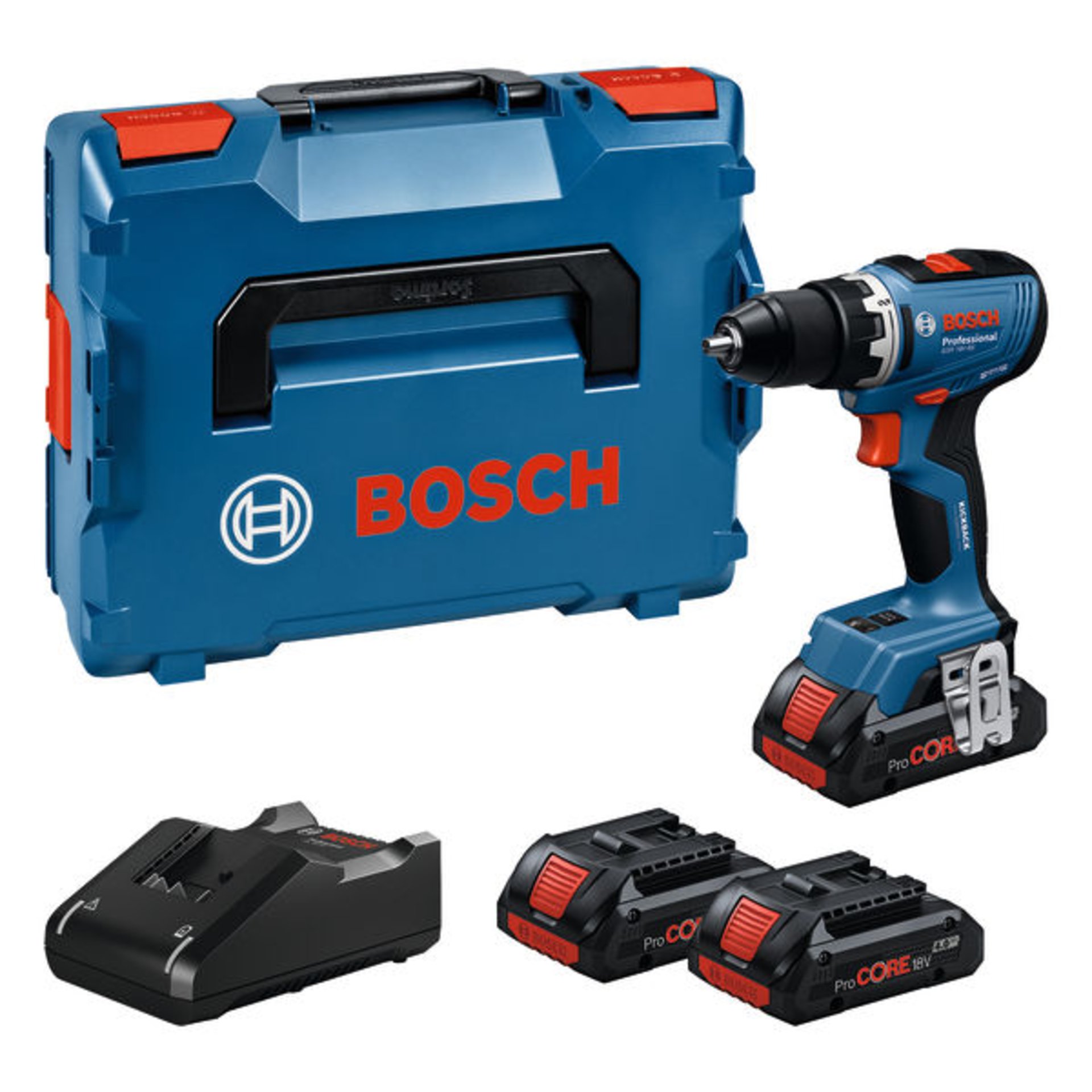 Akku-Bohrschrauber GSR 18V-65, 3 x Akku ProCORE18V 4.0Ah, L-BOXX Koffer