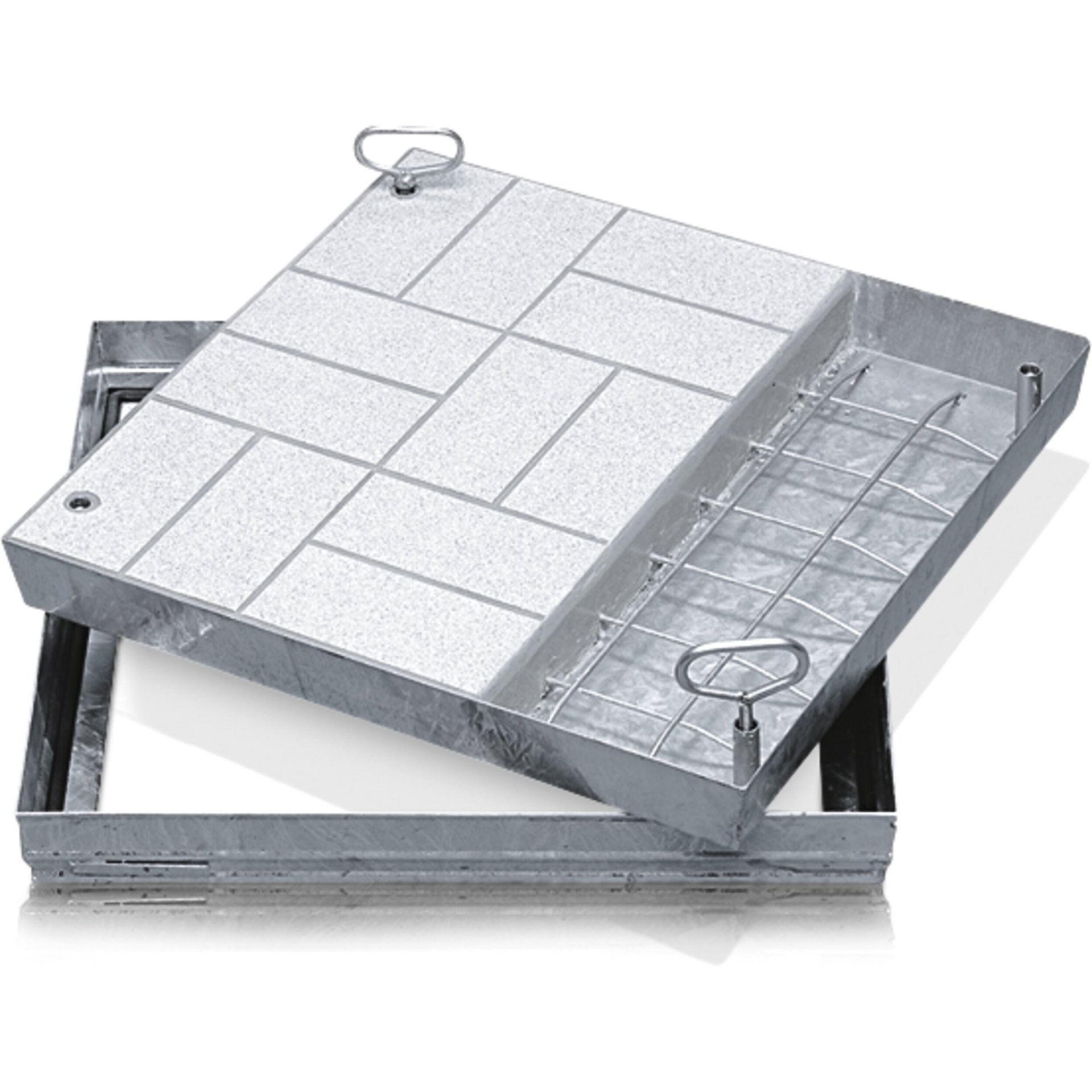 Schachtabdeckung Stahl verzinkt 1000 x 1000 mm