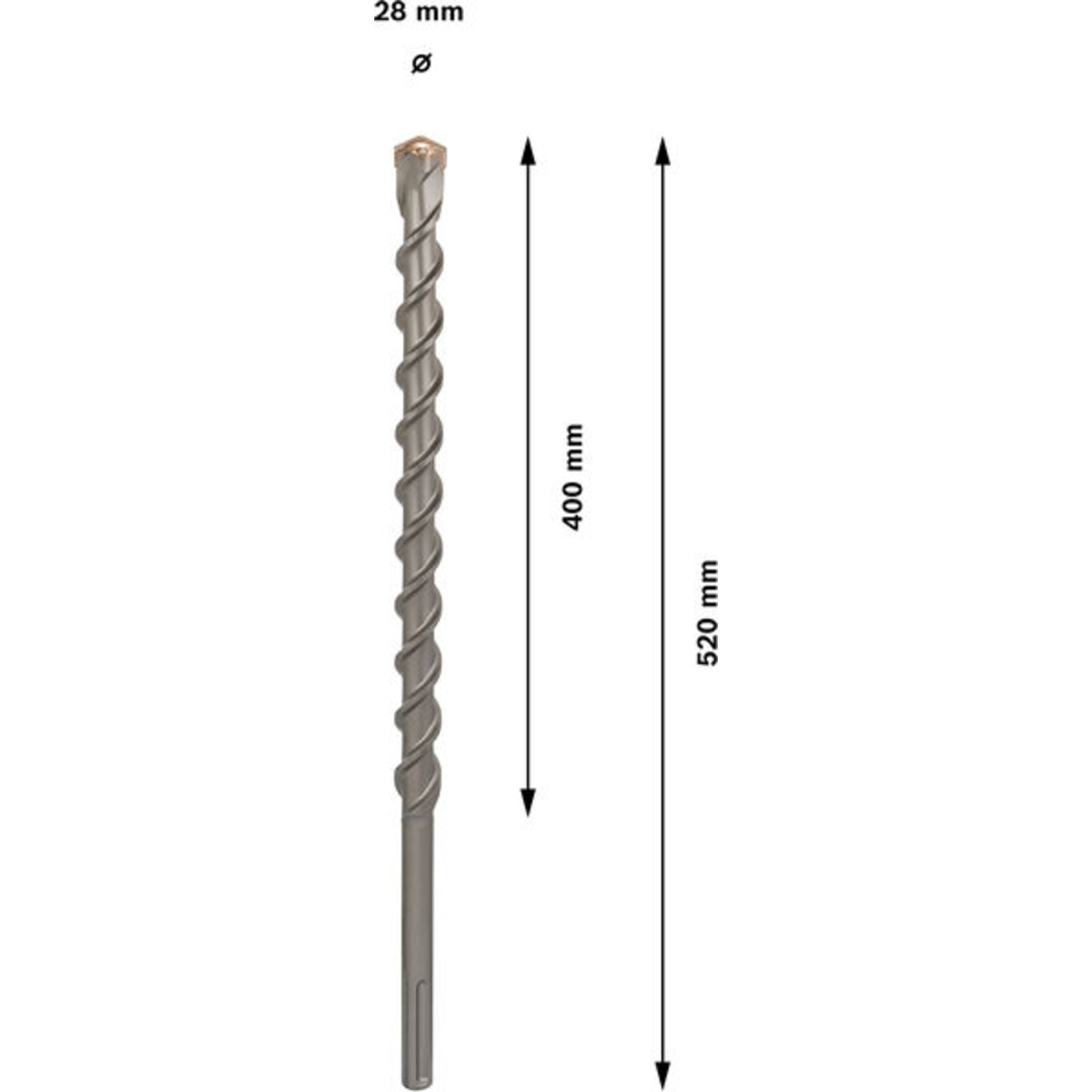 PRO SDS max-9 Natural Stone Bohrer, 28 x 400 x 520 mm