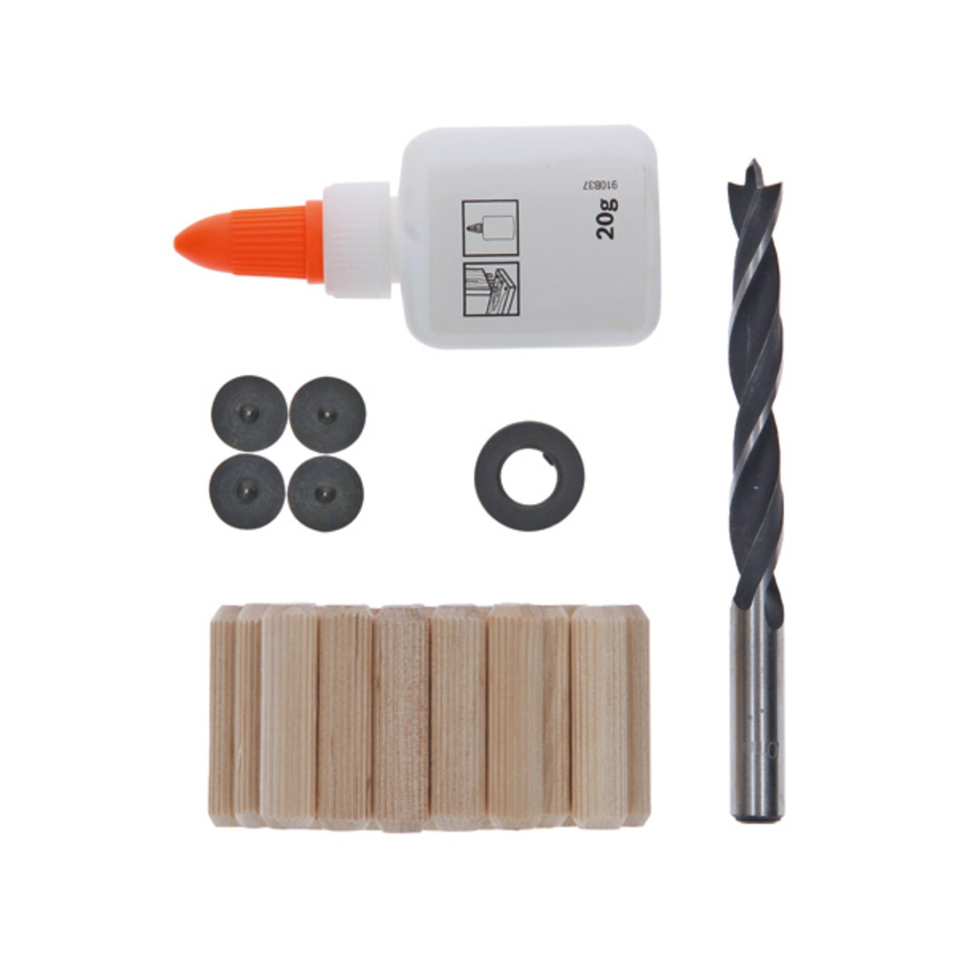 27-tlg. Holzdübel-Set, 10 mm