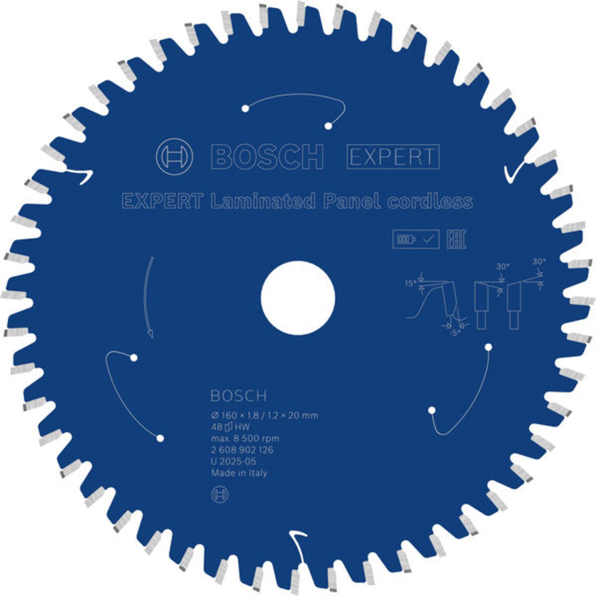 EXPERT Laminated Panel Kreissägeblatt, 160x1,8x20 mm, Z48
