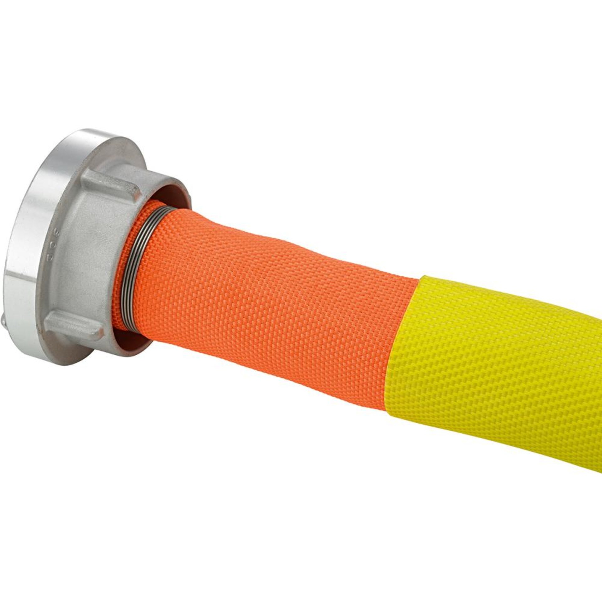 Bau-/Industrieflach schlauch, orange, A/102mmmit 2 Leckageschiebern, STORZ Kuppl. 20m FORTIS