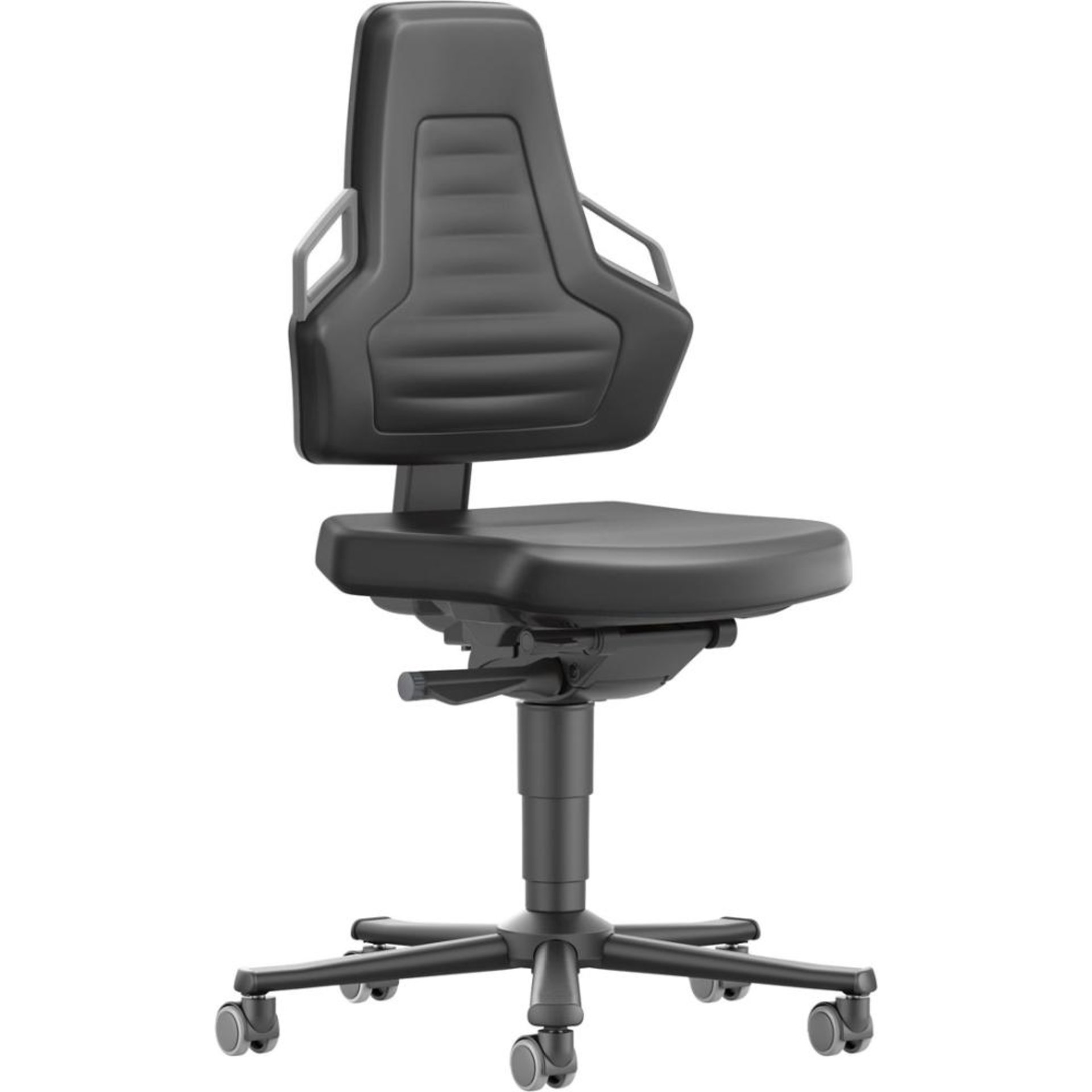Bimos Arbeitsstuhl Nexxit 2 Griff grau Sitzhöhe 450-600 mm Kst. schwarz,mit Rollen