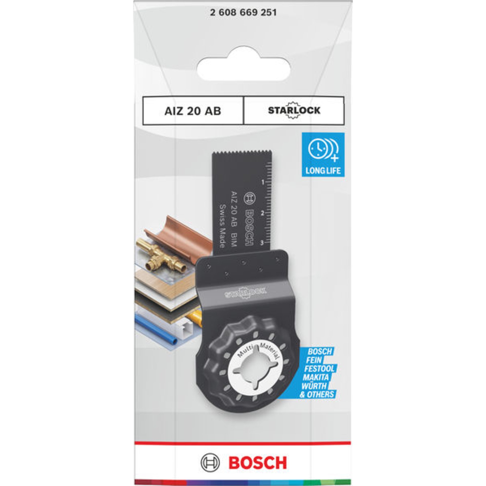 AIZ 20 AB Multi Material Tauchsägeblatt, Starlock, 20 x 30 mm