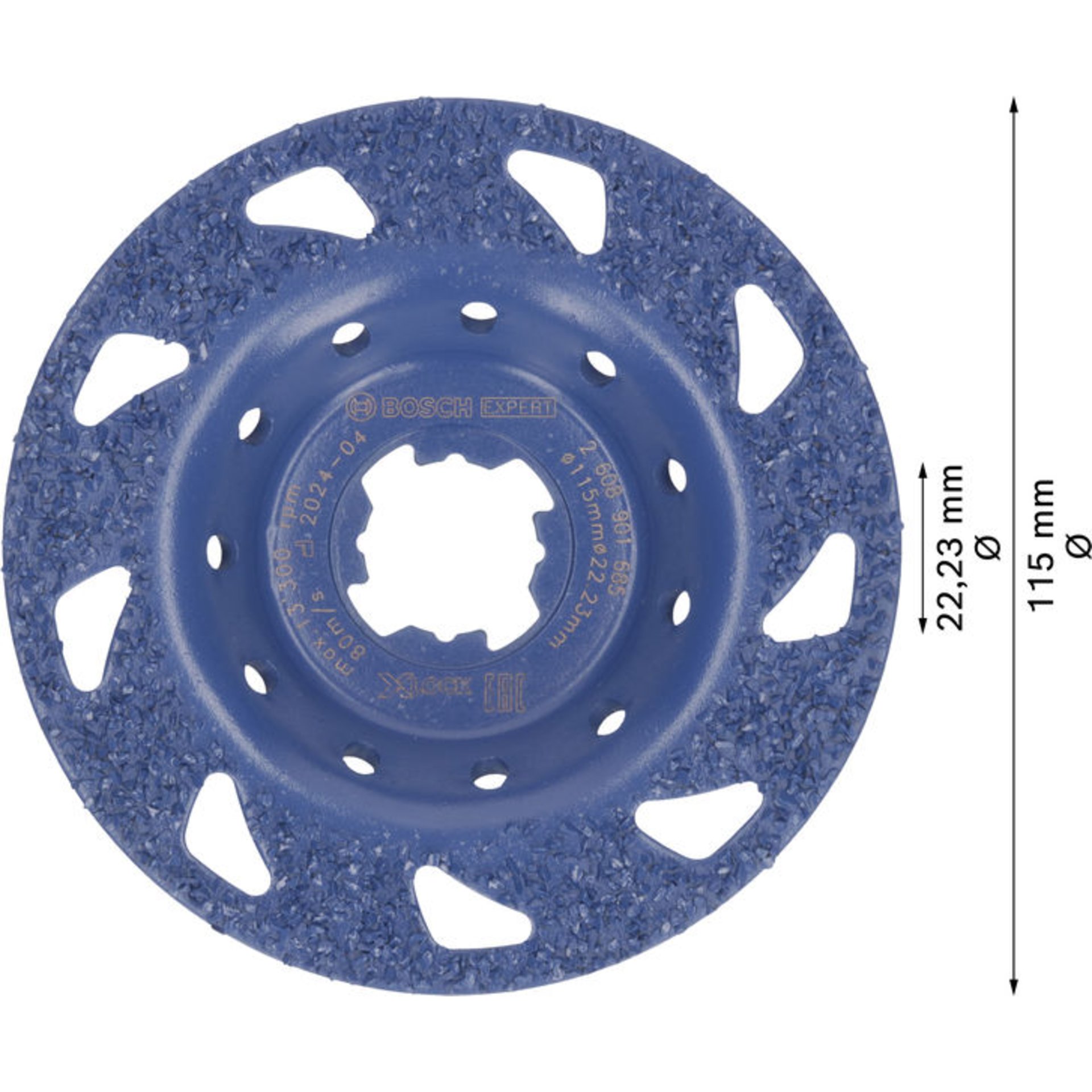 EXPERT Multi Material Carbide-Topfscheibe med., flach, X-LOCK, 115 mm, 22,23 mm