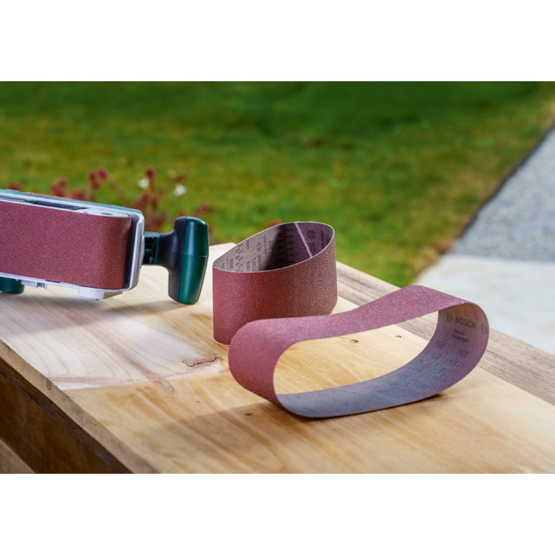 Schleifband-Set für Bandschleifer, 9-teilig, 75 x 533 mm, Körnung 60, 80, 100