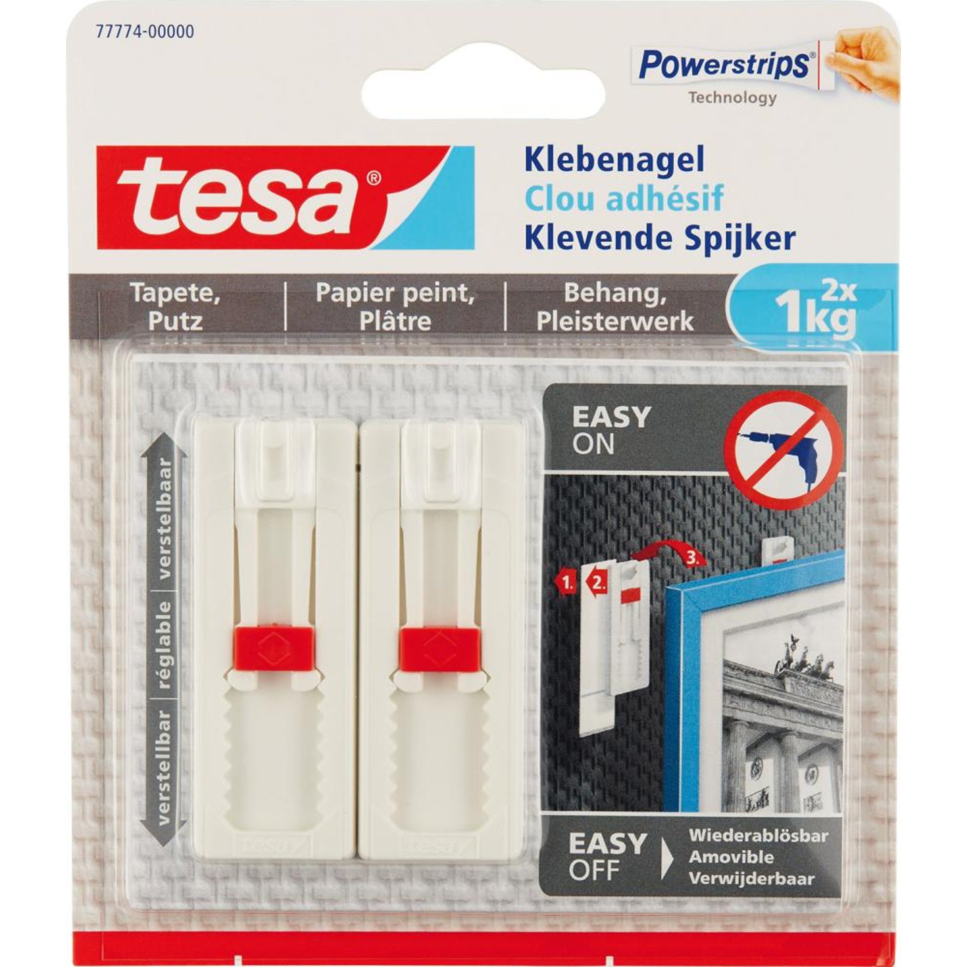 Klebenagel f.Tapete u. Putz Haftkr.1kg verstellb