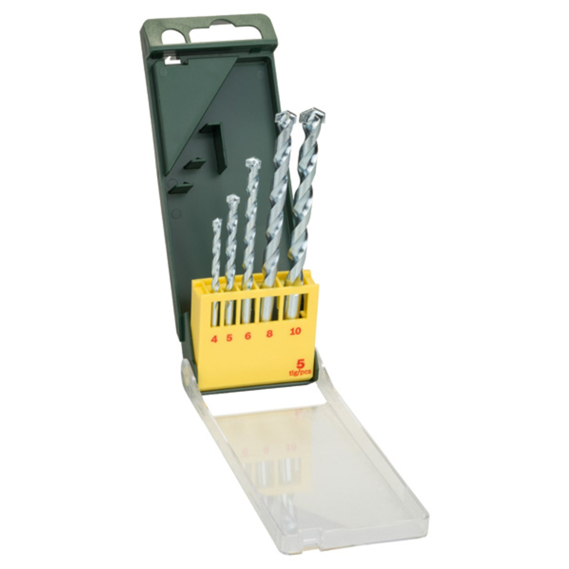 Steinbohrer-Set, 5-teilig, Durchmesser: 4 - 10 mm, HM-Steinbohrer