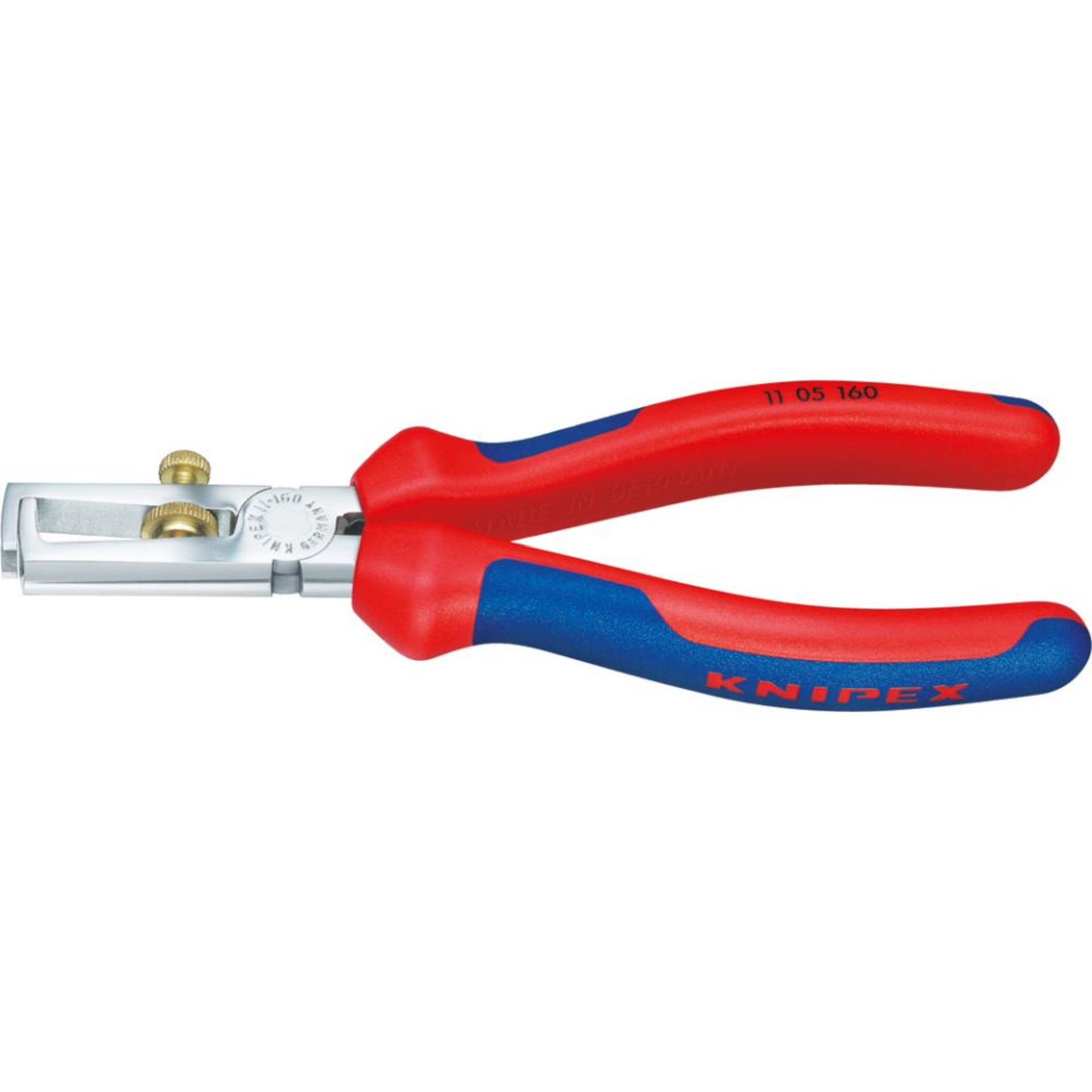 Abisolierzange verchromt mit Mehrkomponenten-Griffen 160mm qmm KNIPEX