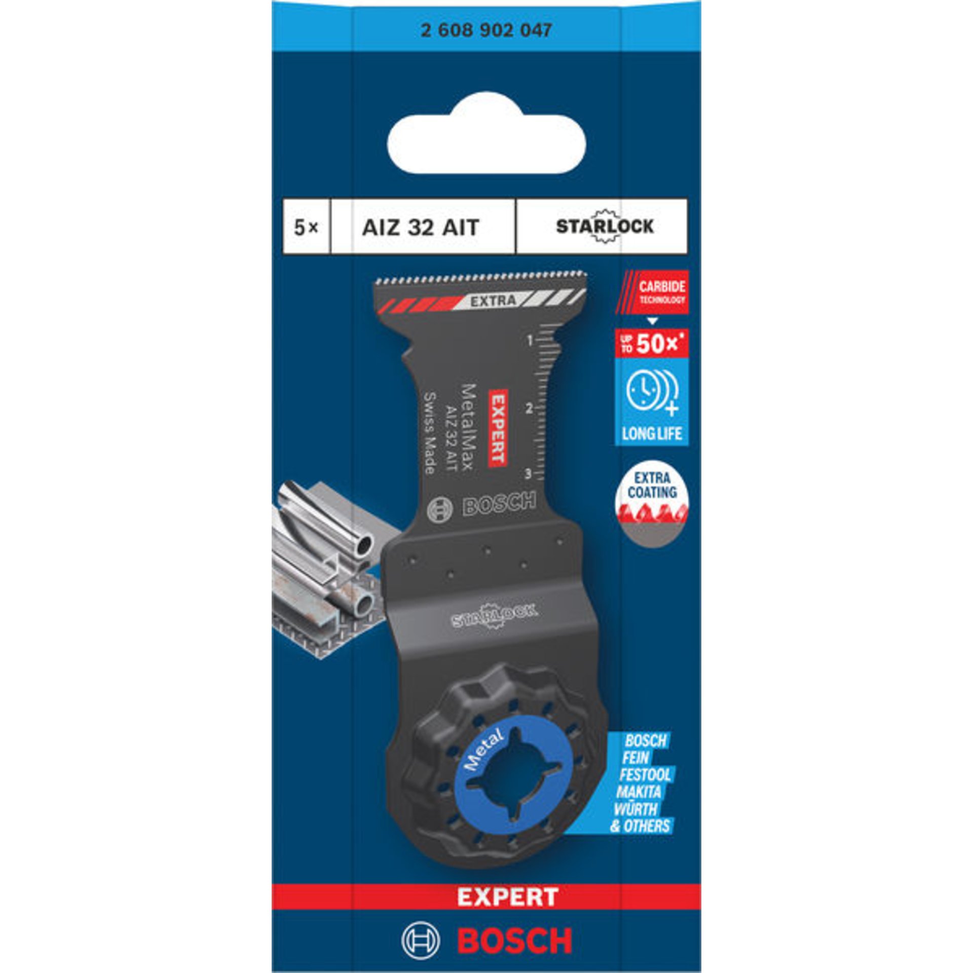 EXPERT AIZ 32 AIT MetalMax Tauchsägeblatt, 32 x 40 mm, 5-tlg.