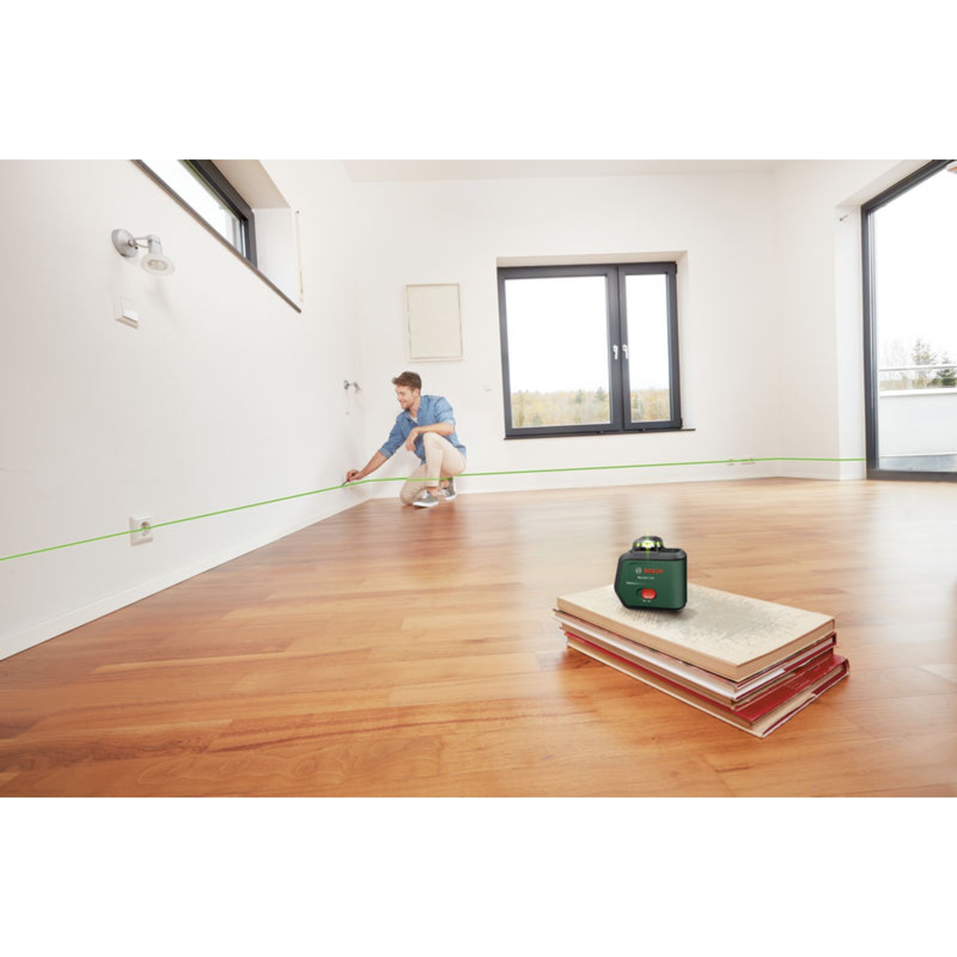 Kreuzlinien-Laser PLL360-15G, 1 x Akku BA 3.6V 2.0Ah