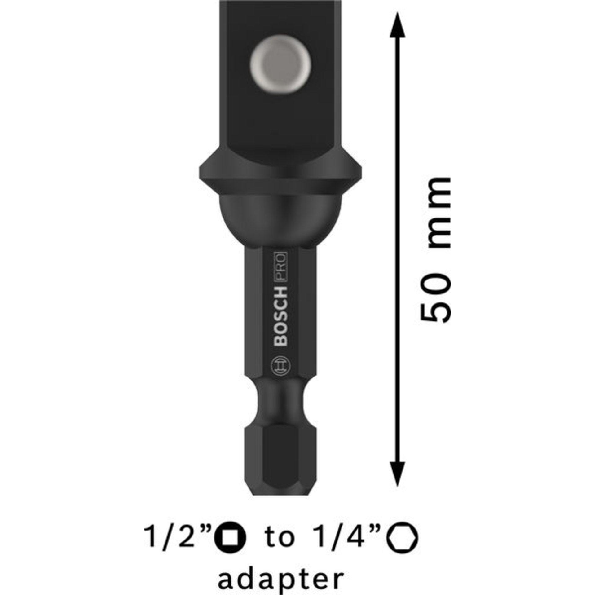 PRO Socket Adapter mit Kugelverbindung, 1/2", 50 mm