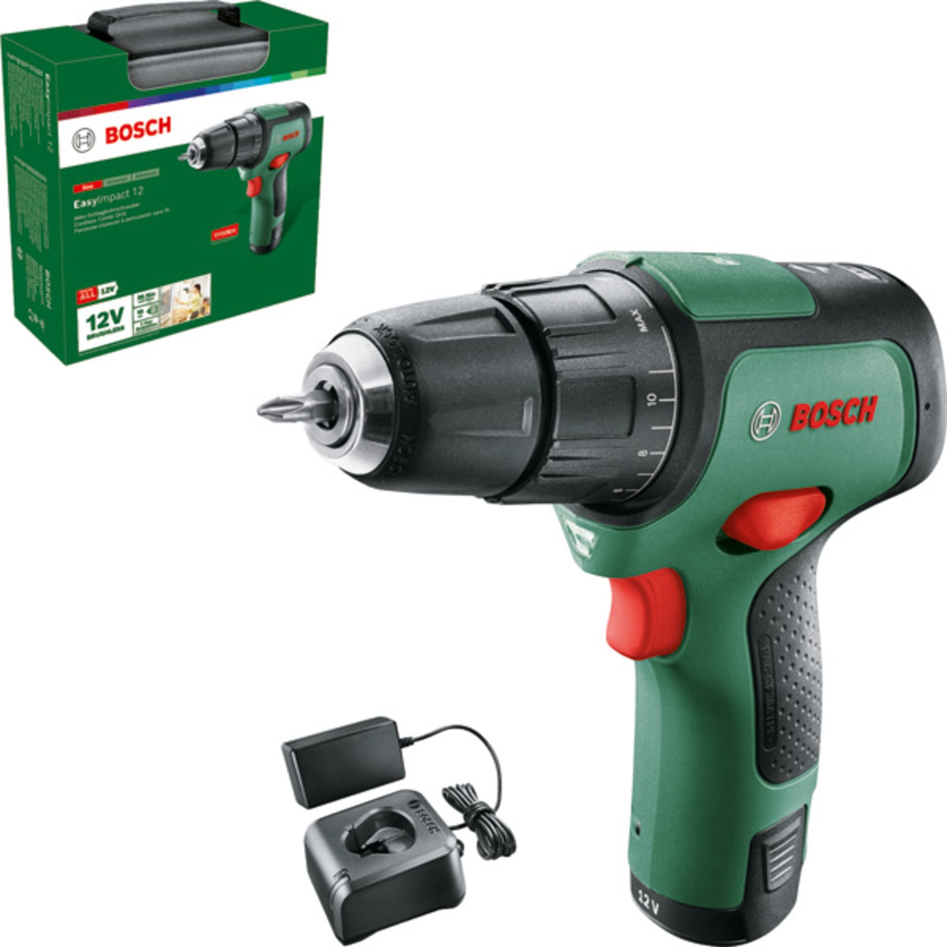 Akku-Bohrschrauber EasyImpact 12, 1x Akku PBA 12V 2.0Ah