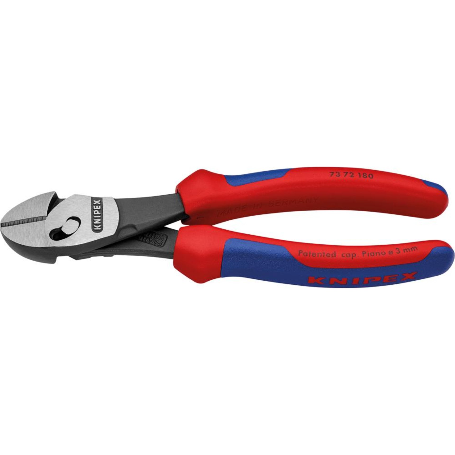 Kraft-Seitenschneider poliert mit 2-Komponenten-Griffen 180mm KNIPEX
