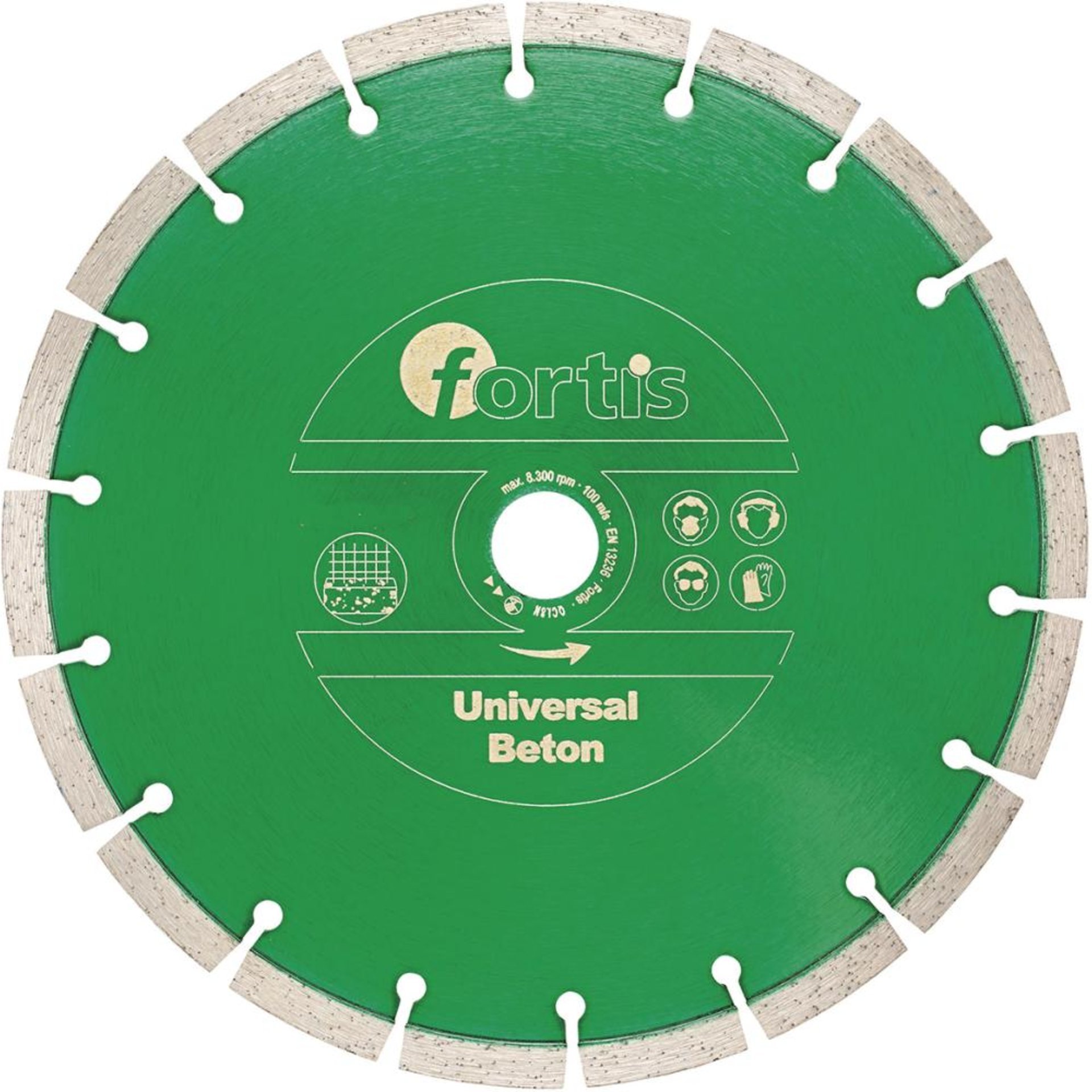 Diamant-Trennscheibe Universal Beton Ø 115 mm gesintert 10 mm Bohrung 22,2 mm FORTIS