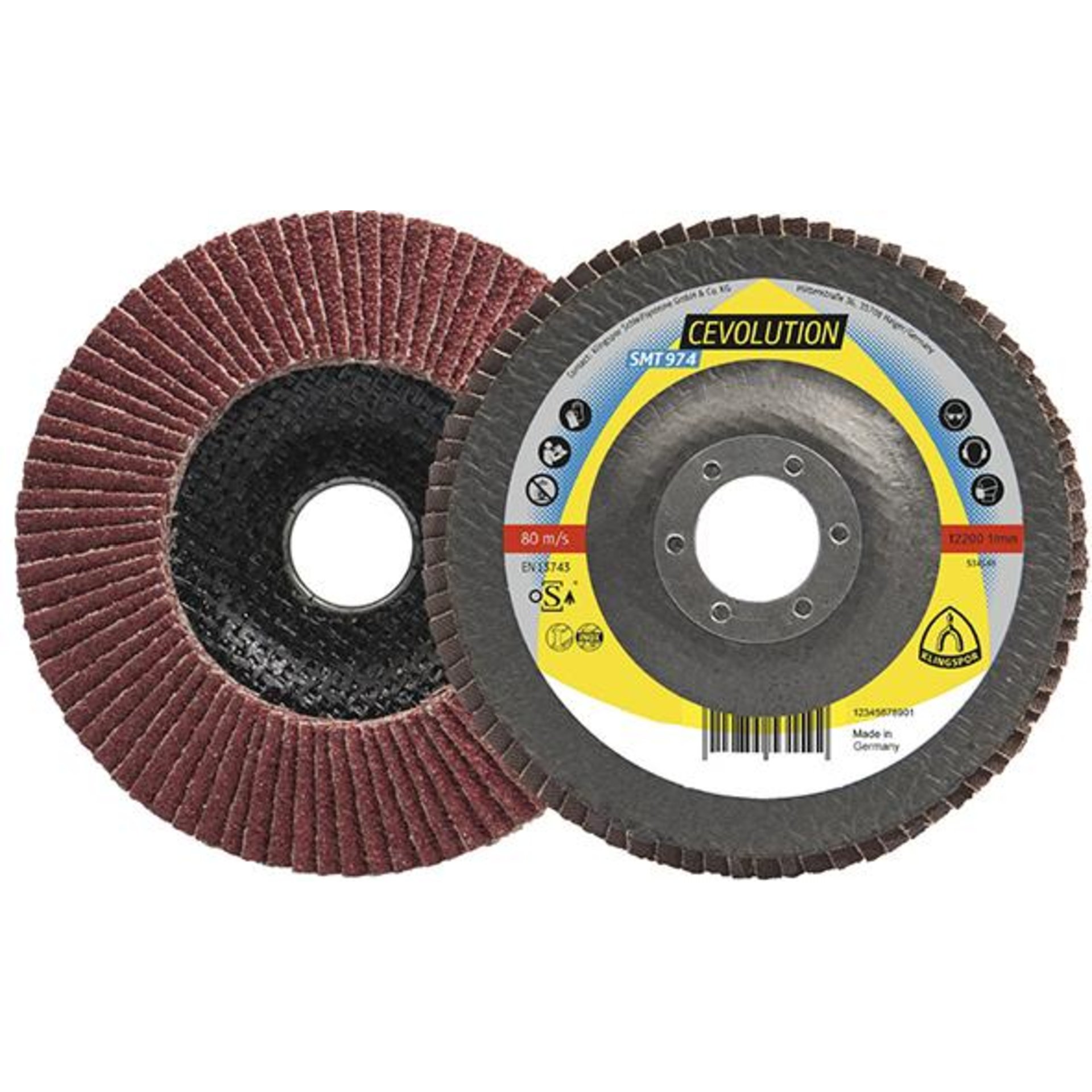 Fächerschleifsch. SMT 974125x22,23mm gewölbt K40 Keramikkorund K40 Klingspor