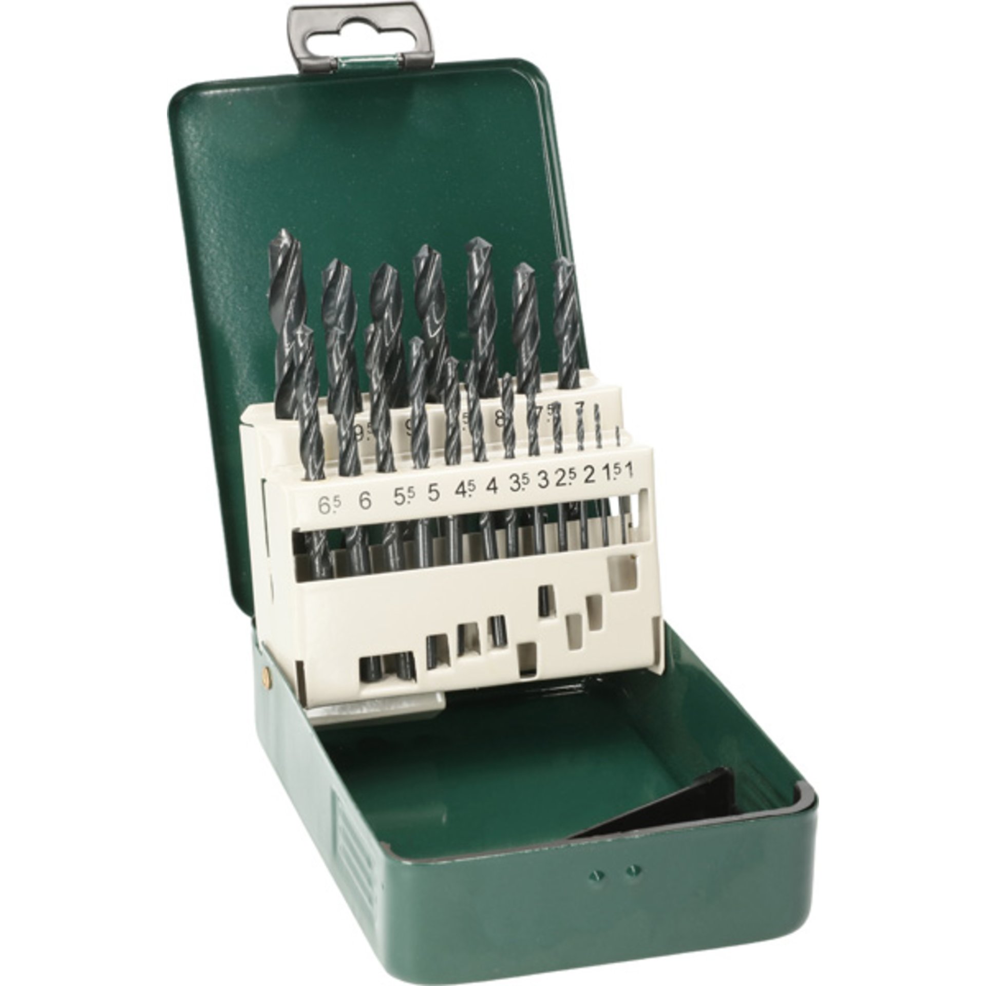 Metallbohrer-Set HSS-R, 19-teilig, 1 - 10 mm, Metallkassette