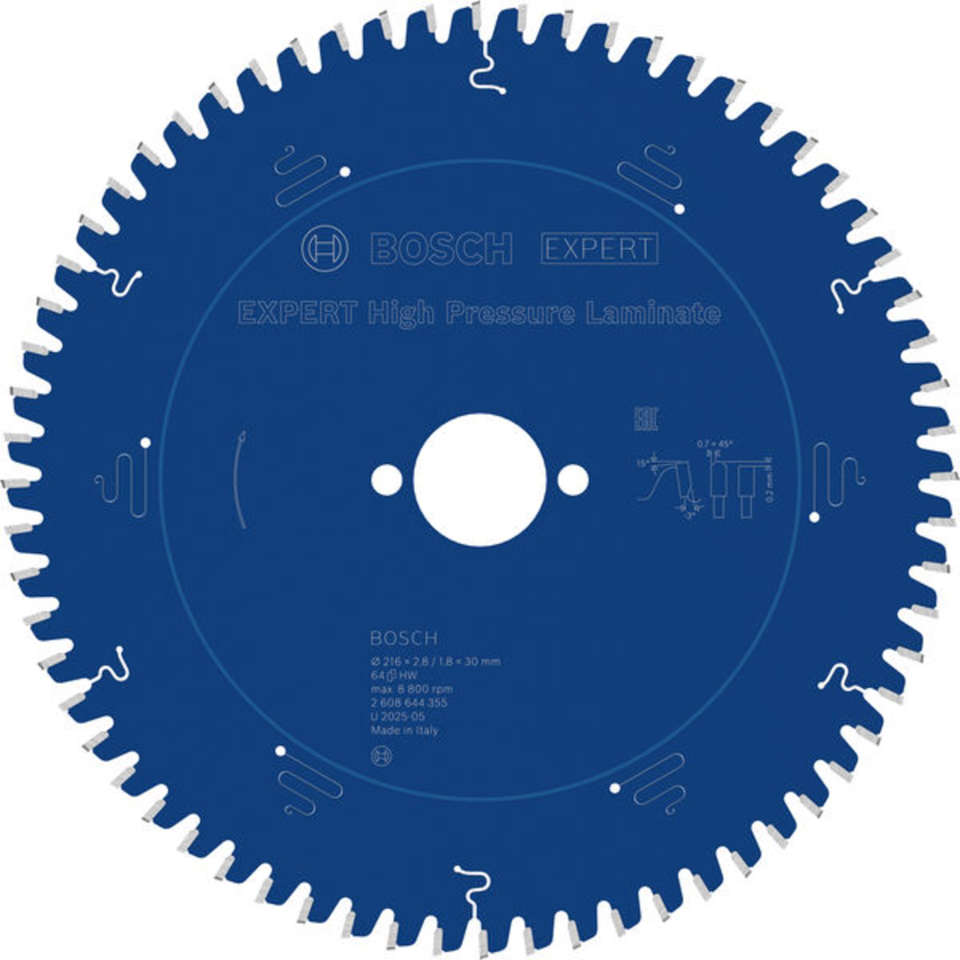 EXPERT High Pressure Laminate Kreissägeblatt, 216x2,8/1,8x30 mm, Z64