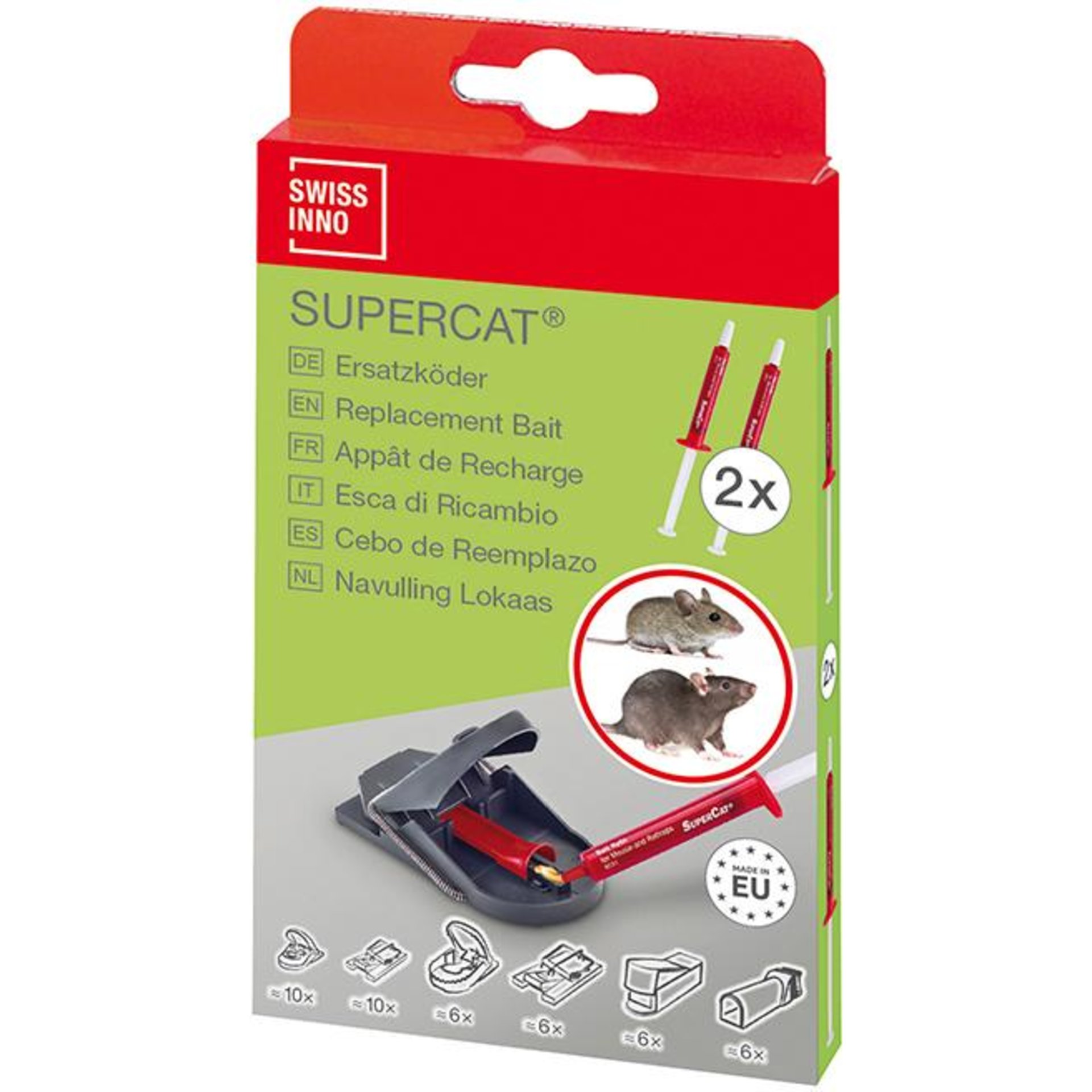Ersatzköder Spritze f. Ratten-/ Mausefalle SuperCat 2x 3g Swissinno Solution
