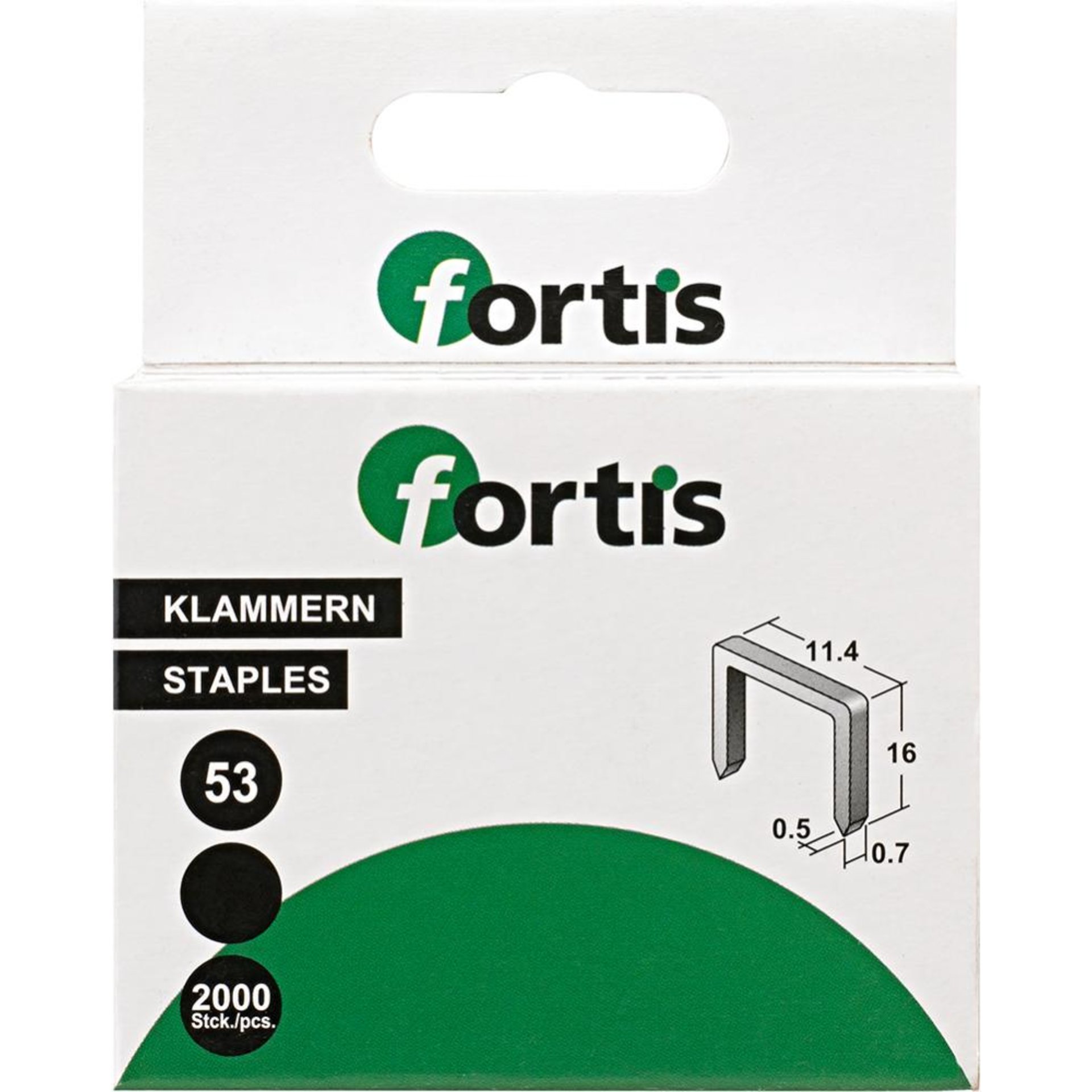 Feindrahtklammer 10mm a2000Stk. FORTIS