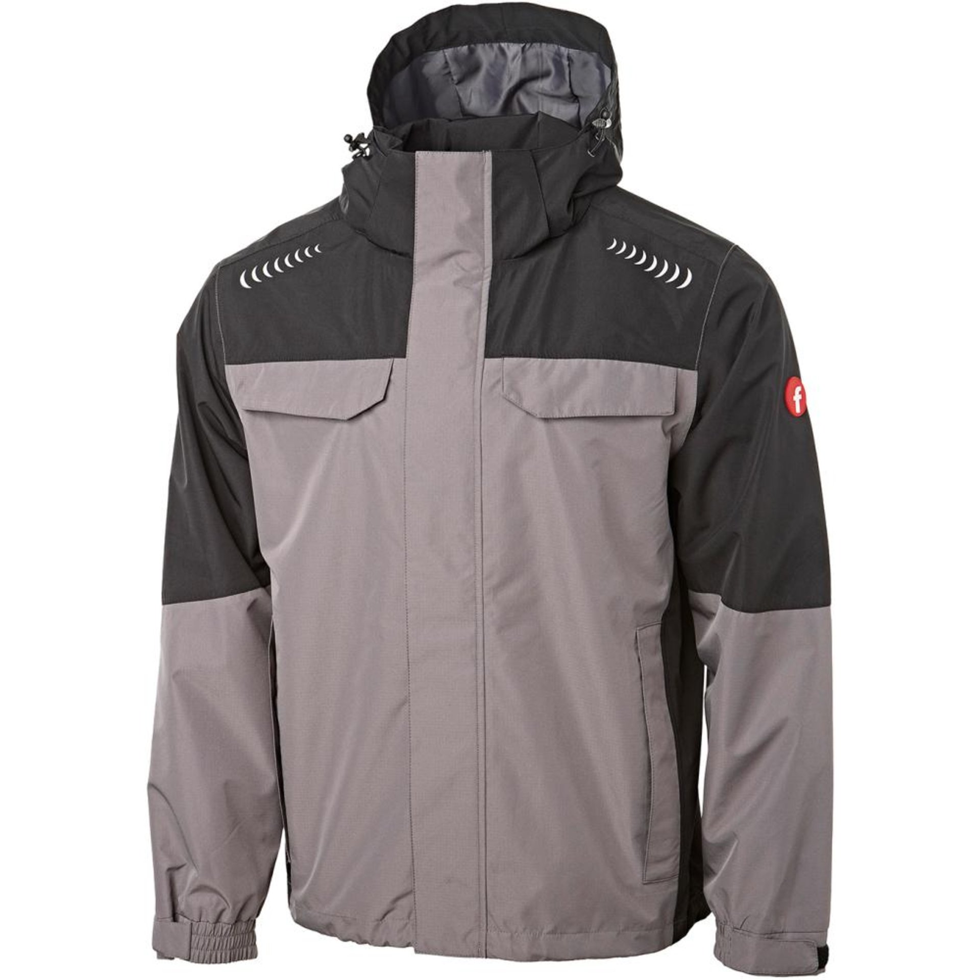 Regenjacke Plus grau/schwarz Gr. XS Fortis Elements