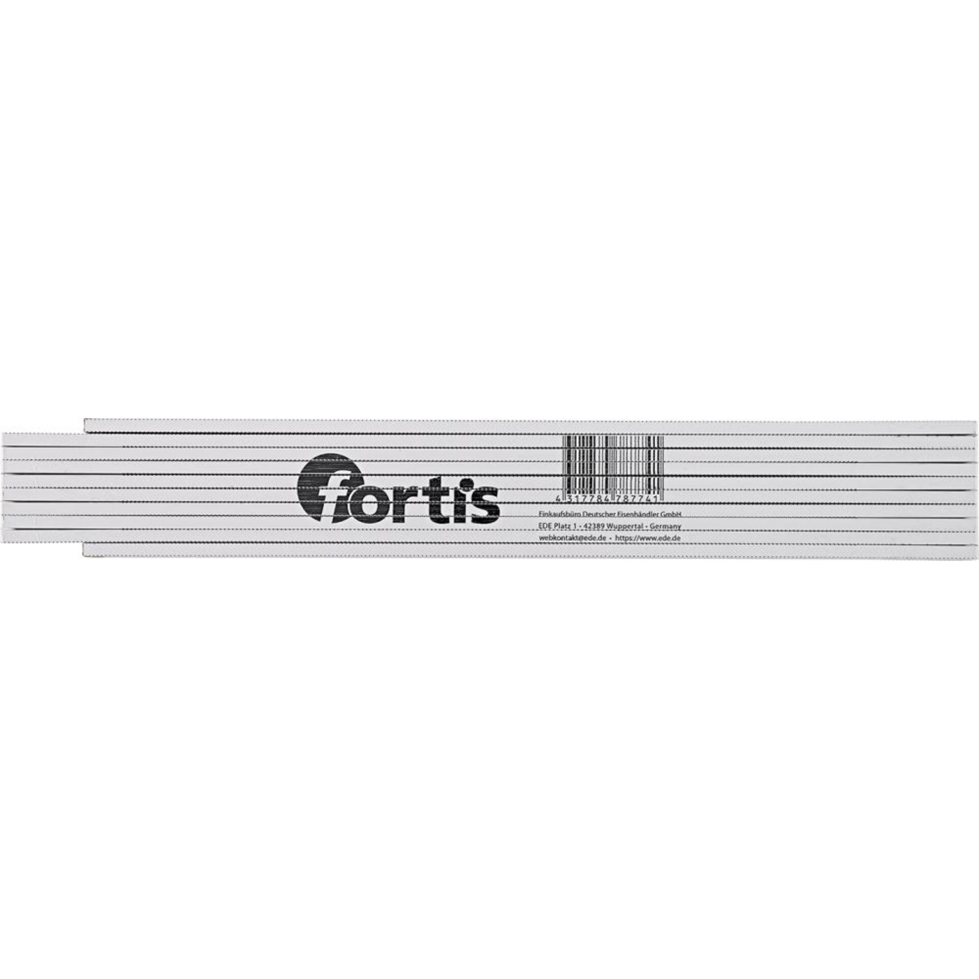 Gliedermaßstab Buche 2mx16mm weiß FORTIS