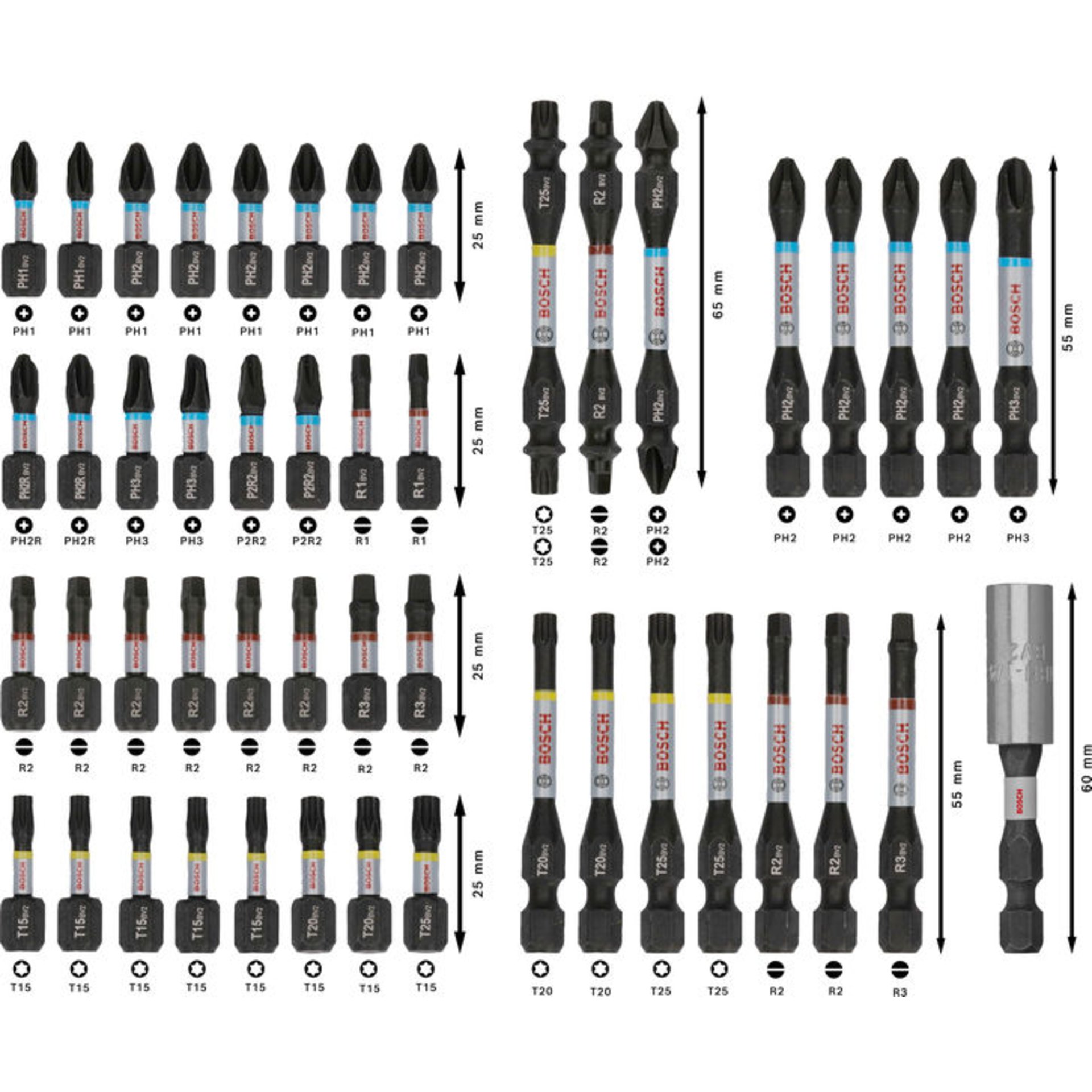 PRO Impact Schrauberbit Set, 48-tlg.