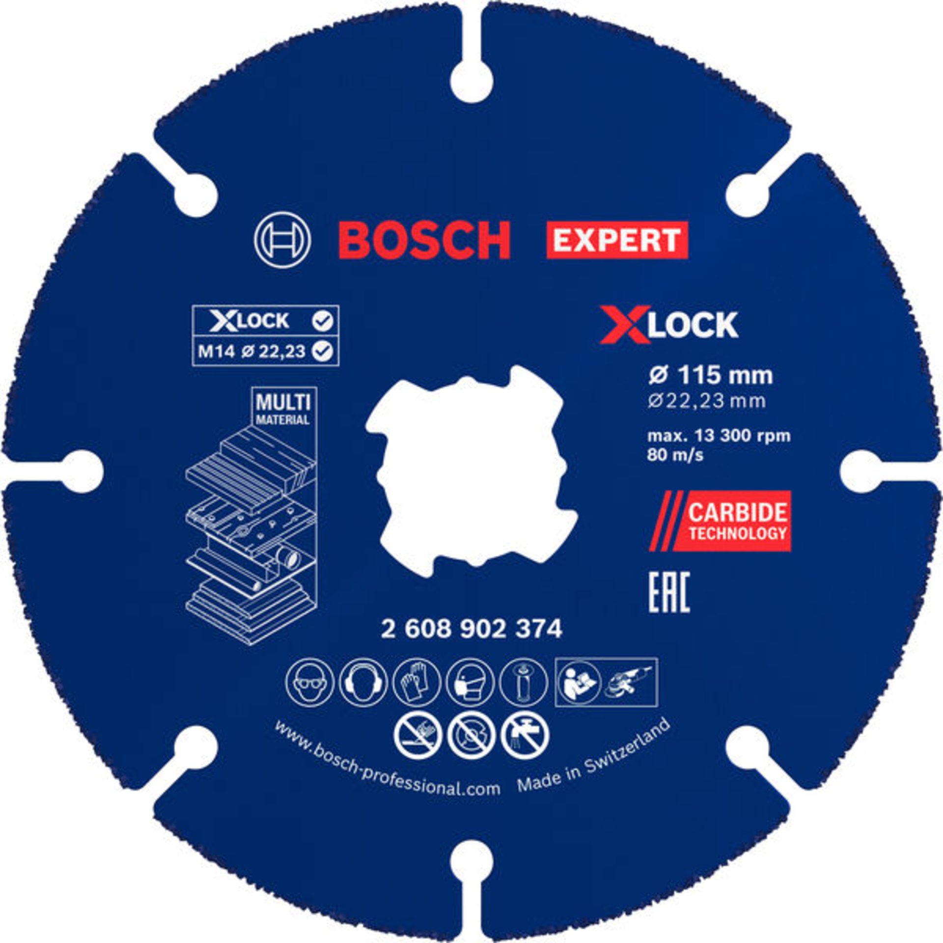EXPERT Multi Material Carbide-Trennscheibe, 115 x 1.6 x 22,23 mm, X-Lock