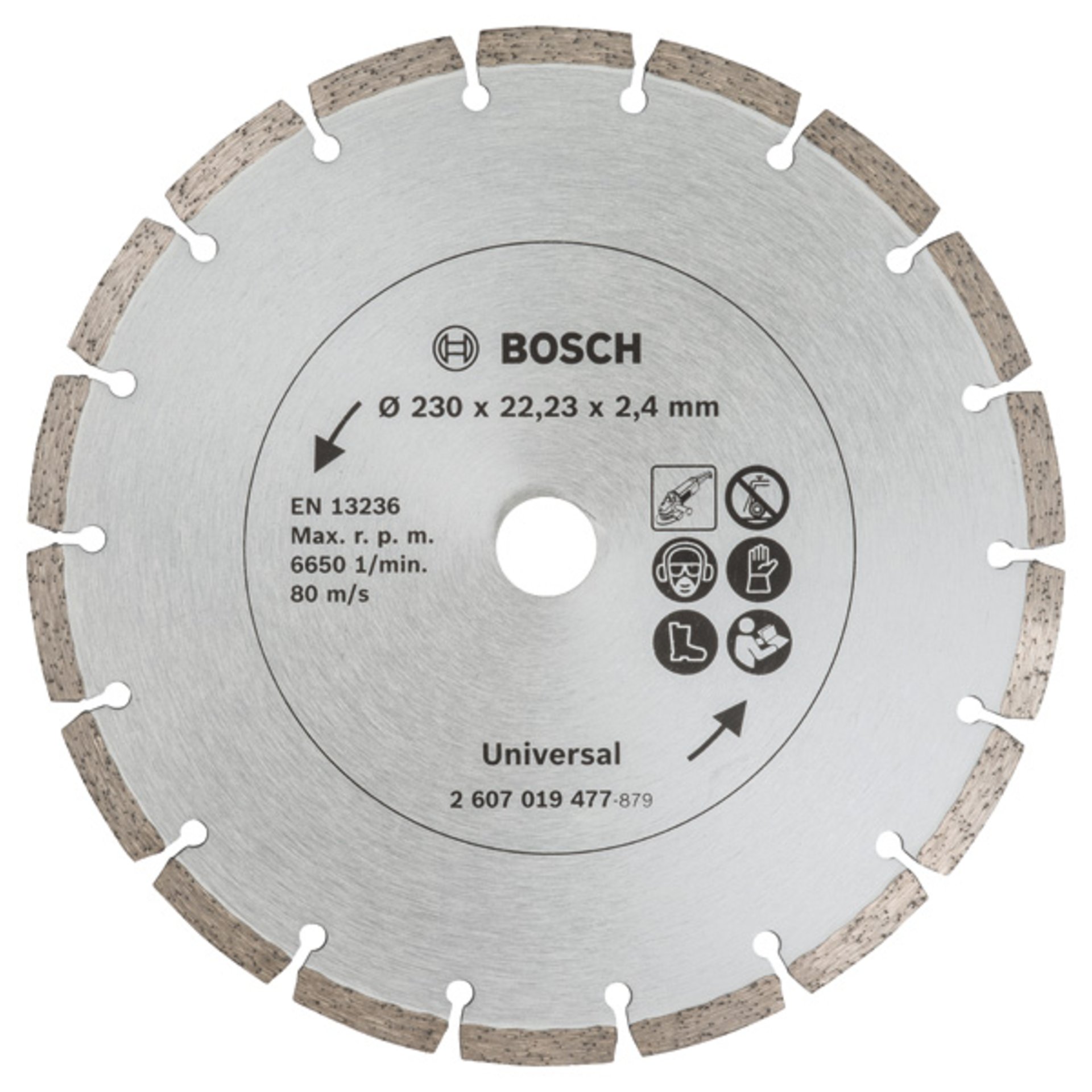 Diamanttrennscheibe für Baumaterial, Durchmesser: 230 mm, 2er-Pack