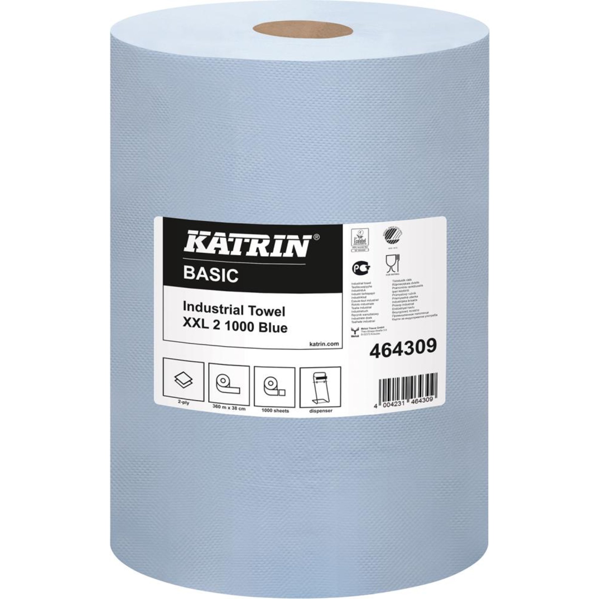 K-Rolle blau 2-lagig 38x36cm 1000 Blatt