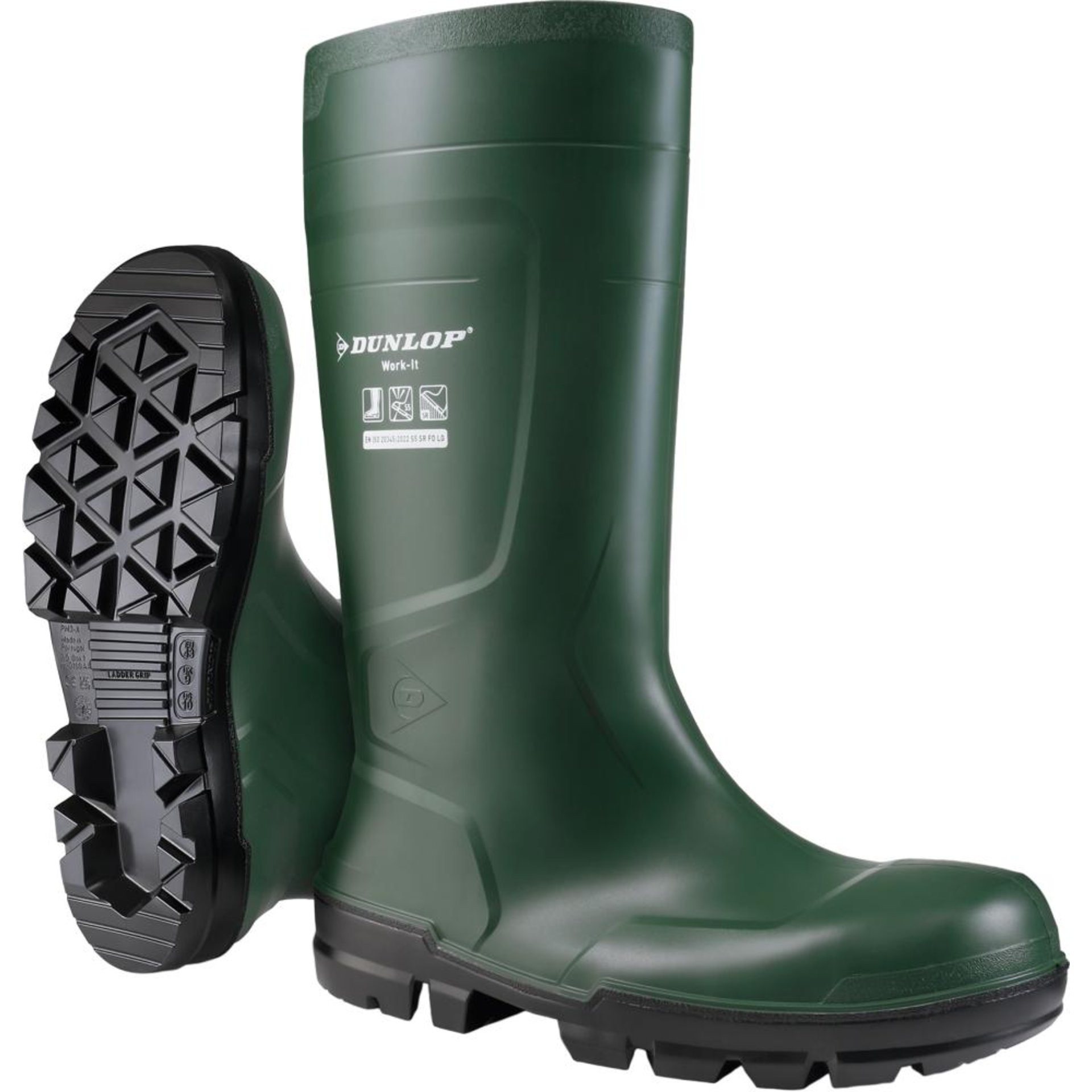 Stiefel WORK-IT FullSafety Heritage GreenPVC SR LO LG,S5,Gr.37 DUNLOP
