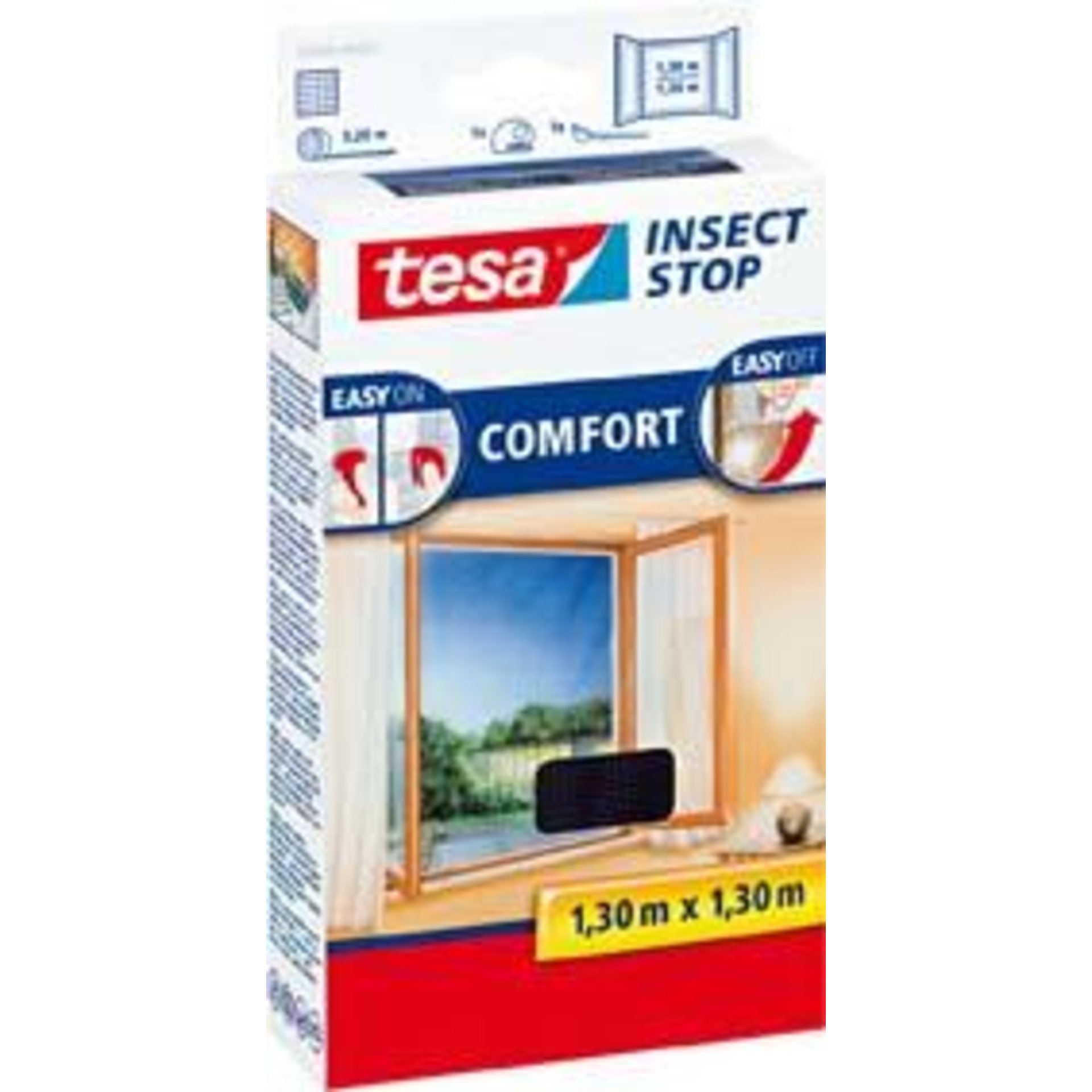 Fliegengitter anthrazit 1,3m:1,3m Premium tesa