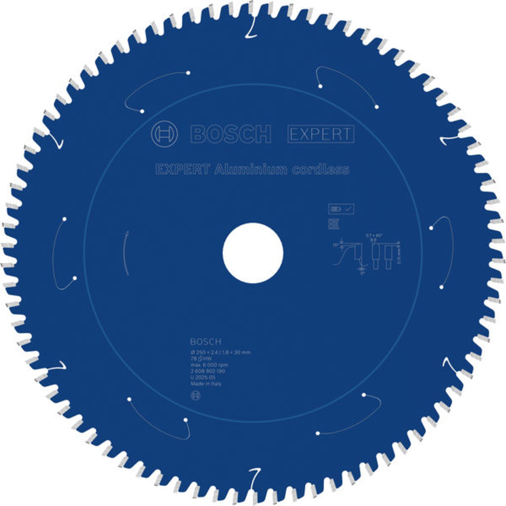 EXPERT Aluminium Kreissägeblatt, 250x30 mm, Z78