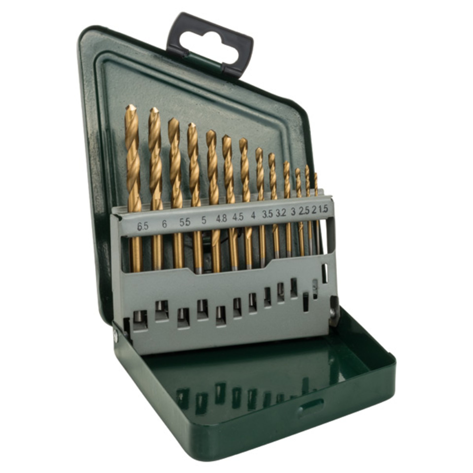 Metallbohrer-Set HSS-TiN, 13-teilig, 1,5 - 6,5 mm