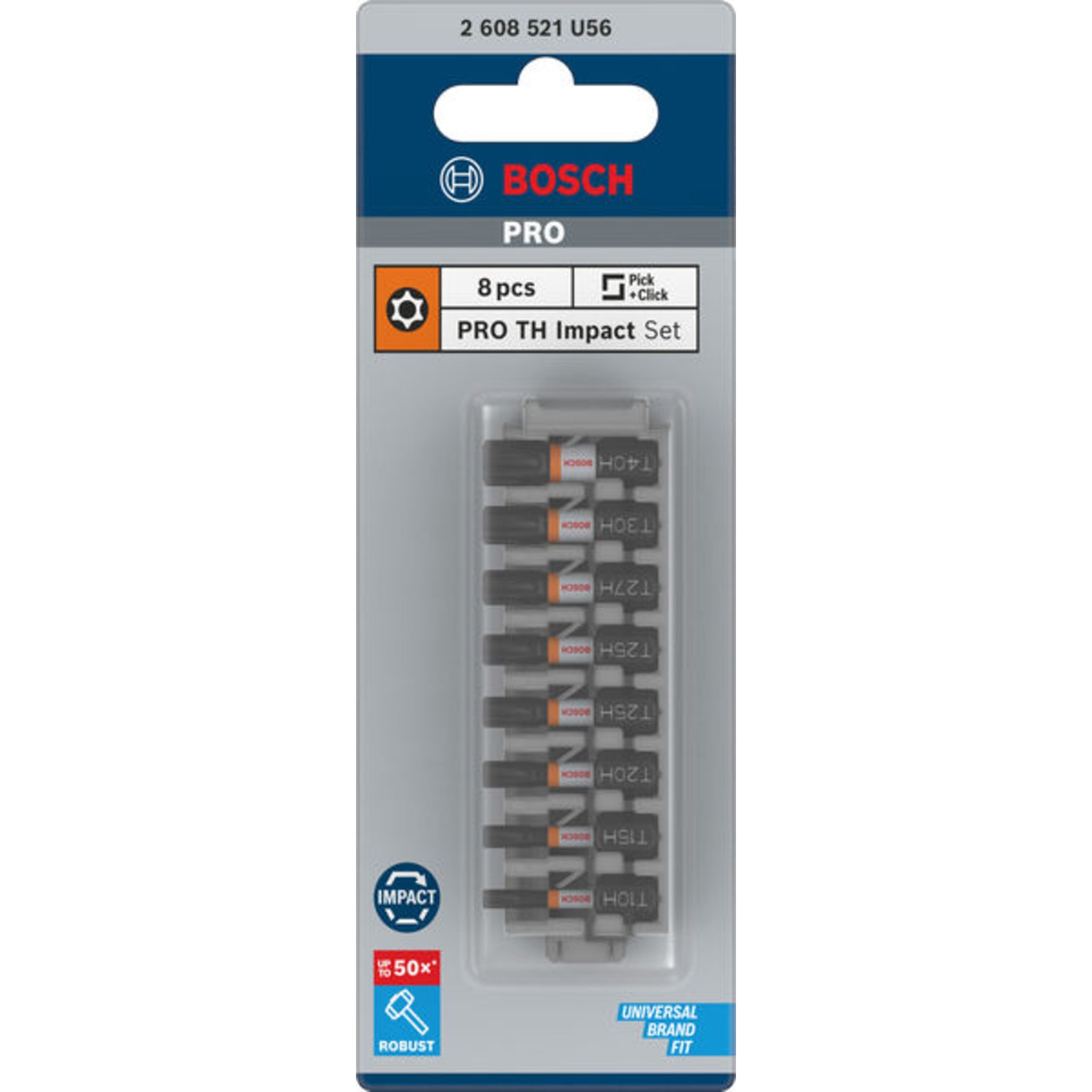 PRO TH Impact Bit-Set, 25 mm, 8-tlg