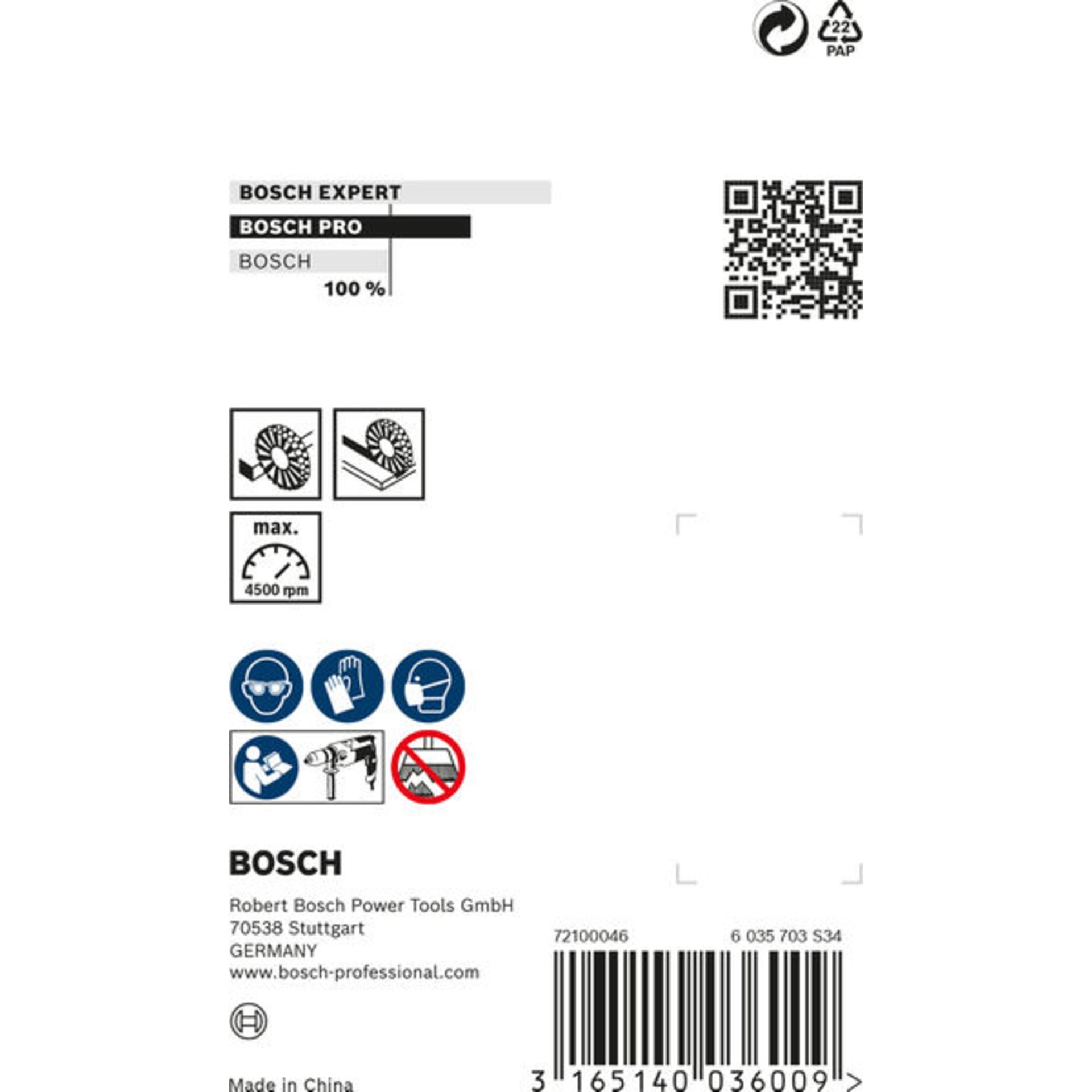 PRO Multi Material clean Scheibenbürste, gerader Schaft, 75 x 0,2 mm