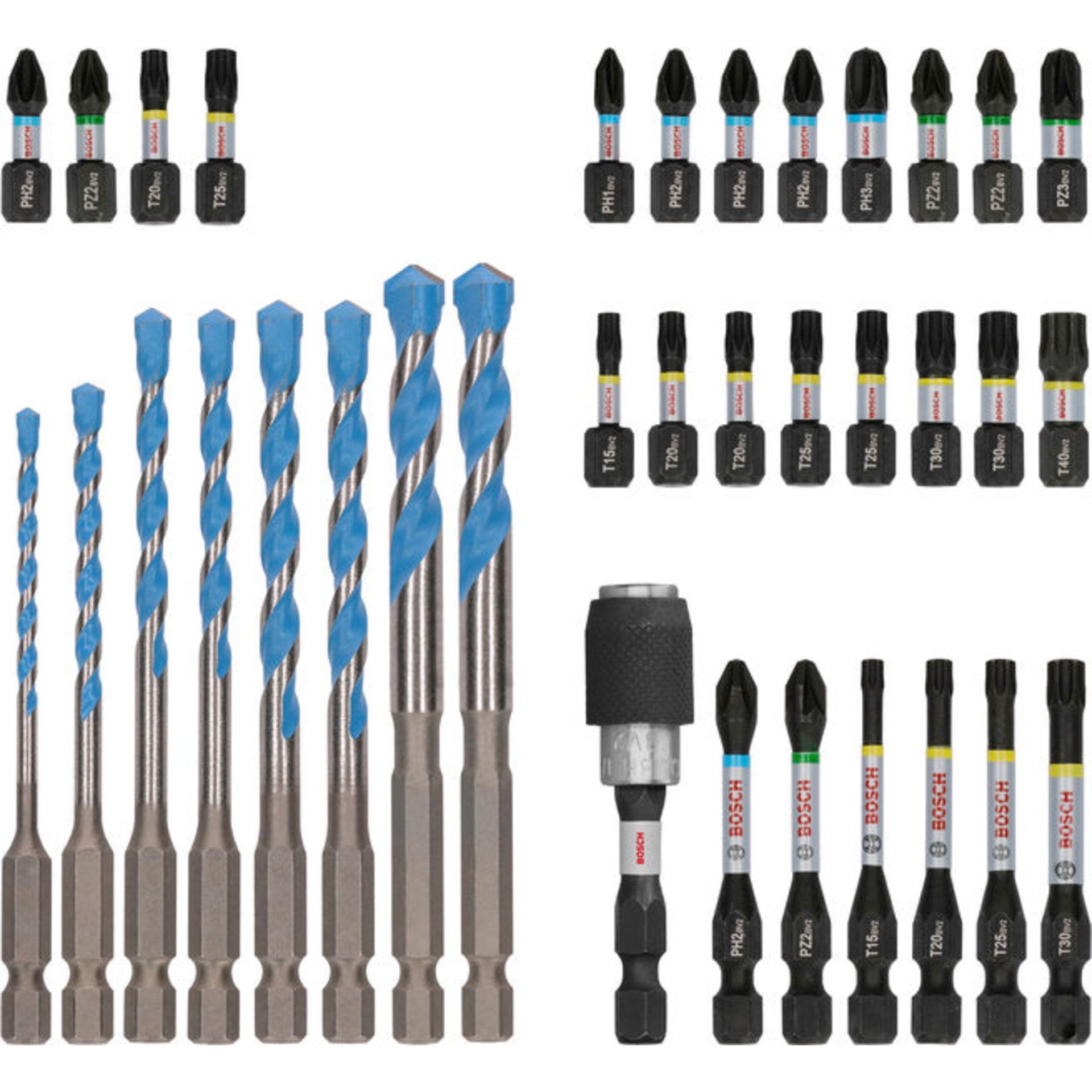 PRO Impact Schrauberbits und Multi Construction Bohrer Set, 35-tlg.