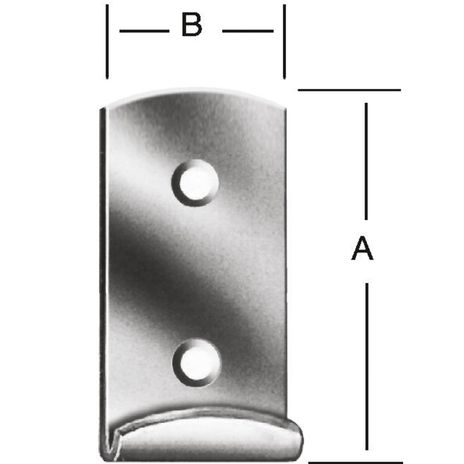 Schließhaken 44X15 geradeverz.