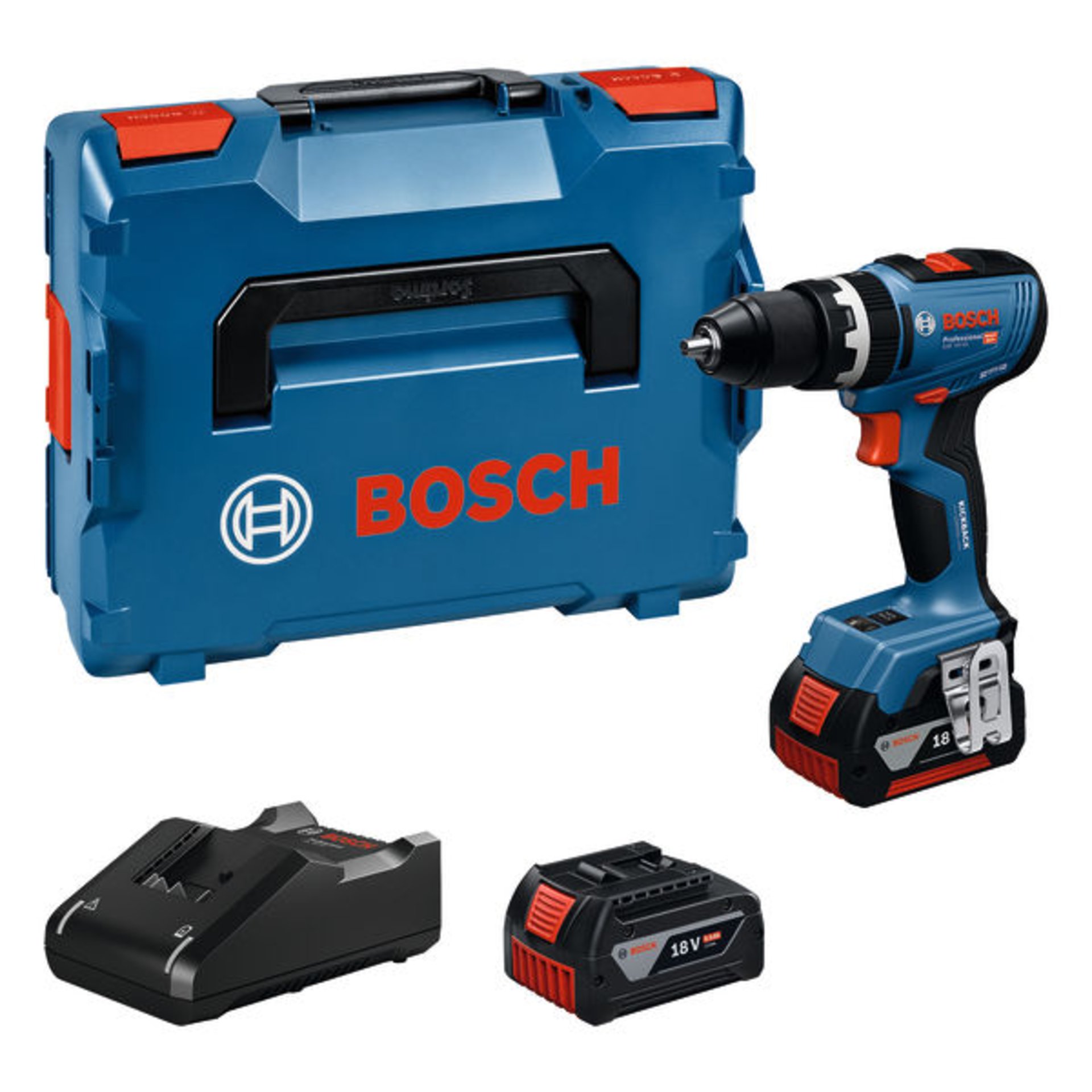 Akku-Schlagbohrschrauber GSB 18V-65, 2 x Akku GBA 18V 5.0Ah in L-BOXX