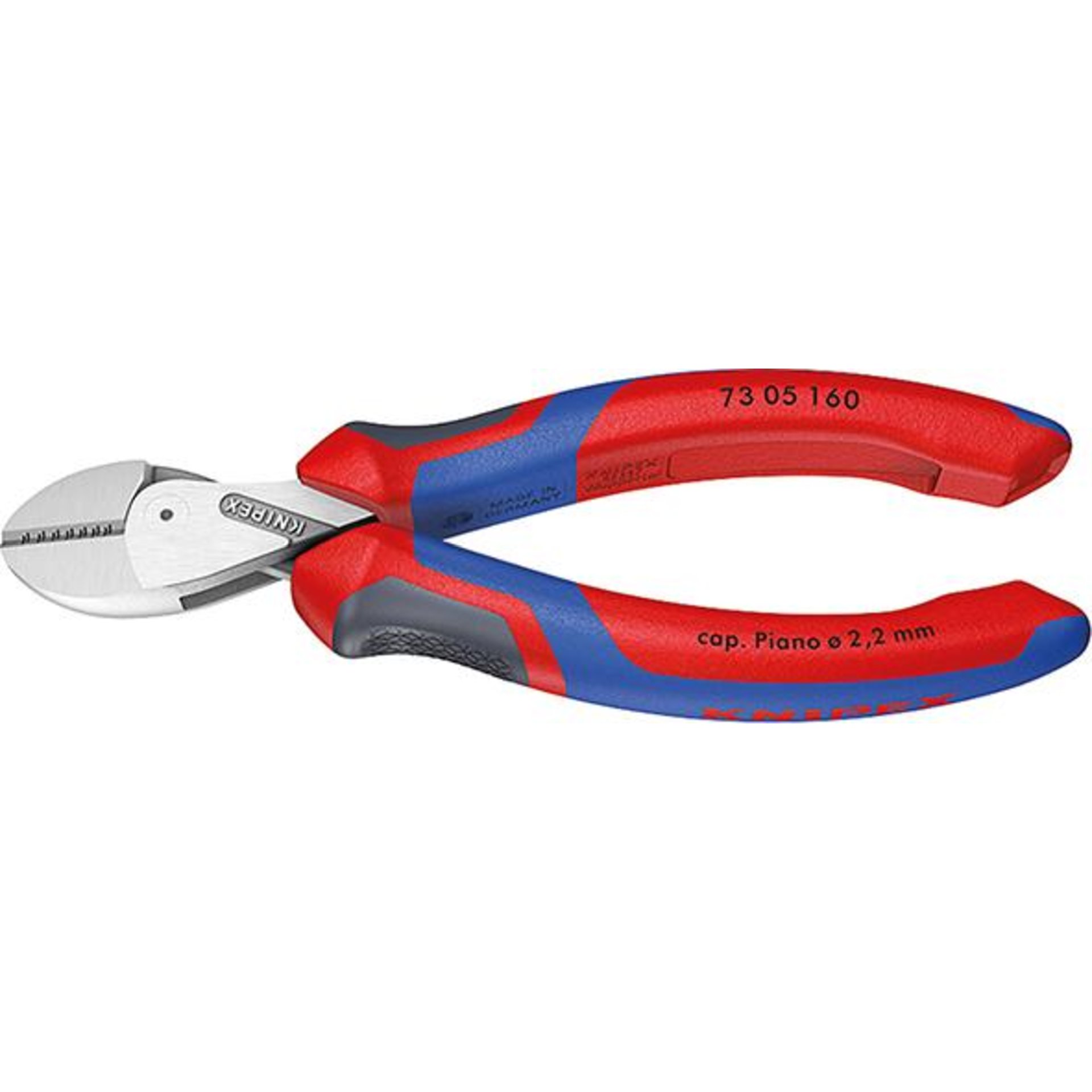 Kompakt-Seitenschneider verchromt mit Kunststoff-Griffen 160mm KNIPEX