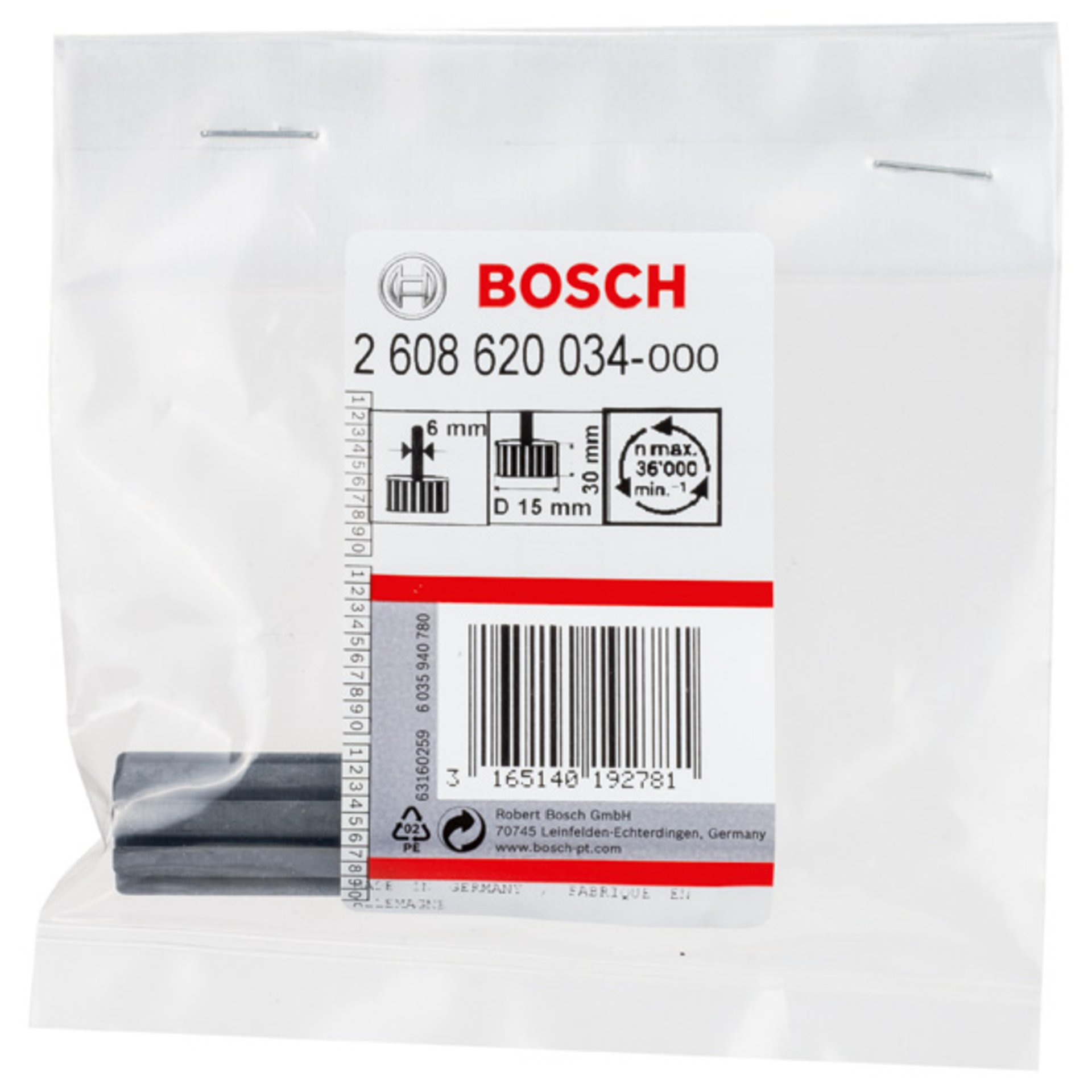 Aufnahmeschaft für Schleifhülsen, 15 mm, 30 mm, für Geradschleifer