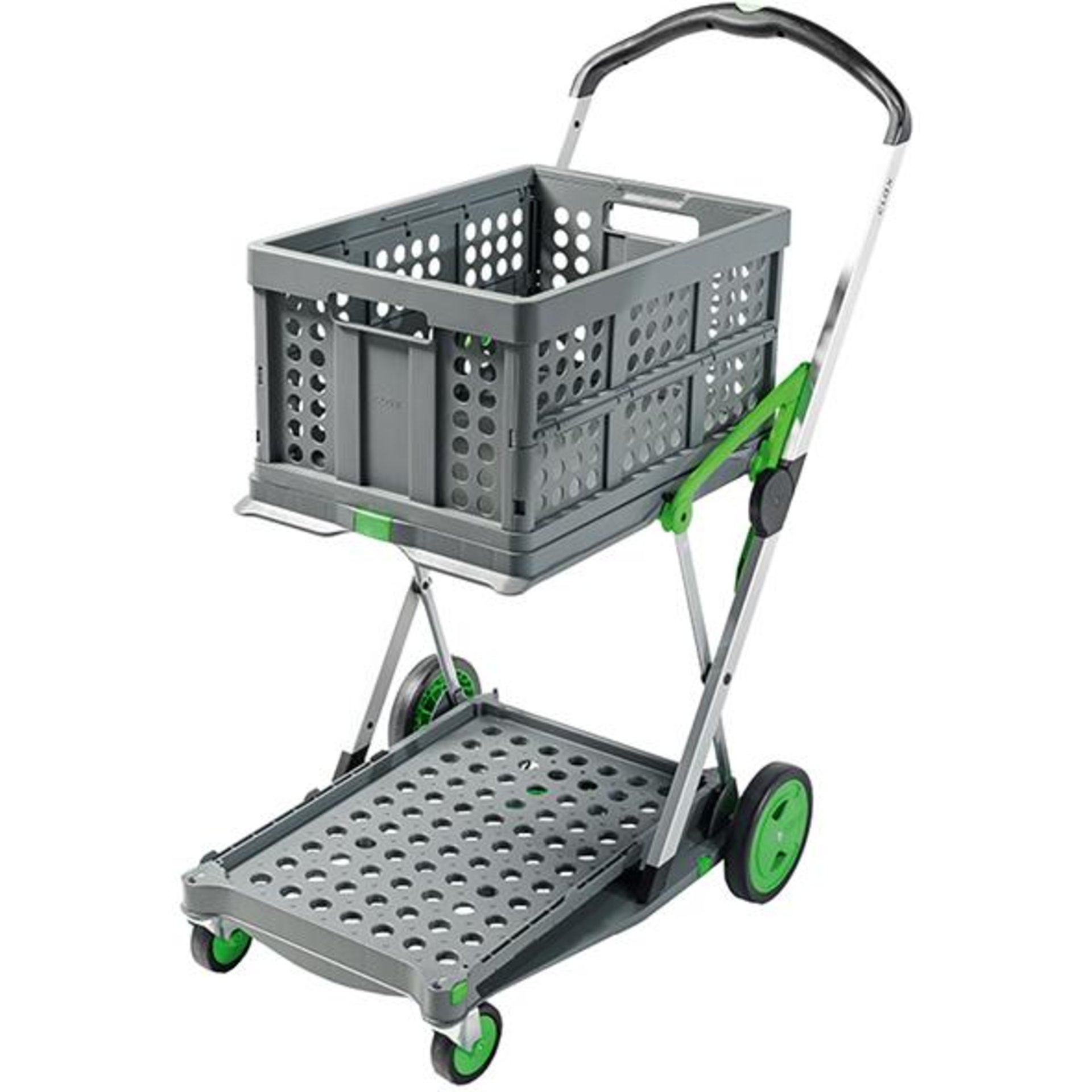CLAX Trolley, grün Tragkraft: 60 KG Inklusive Klappbox Klappbar