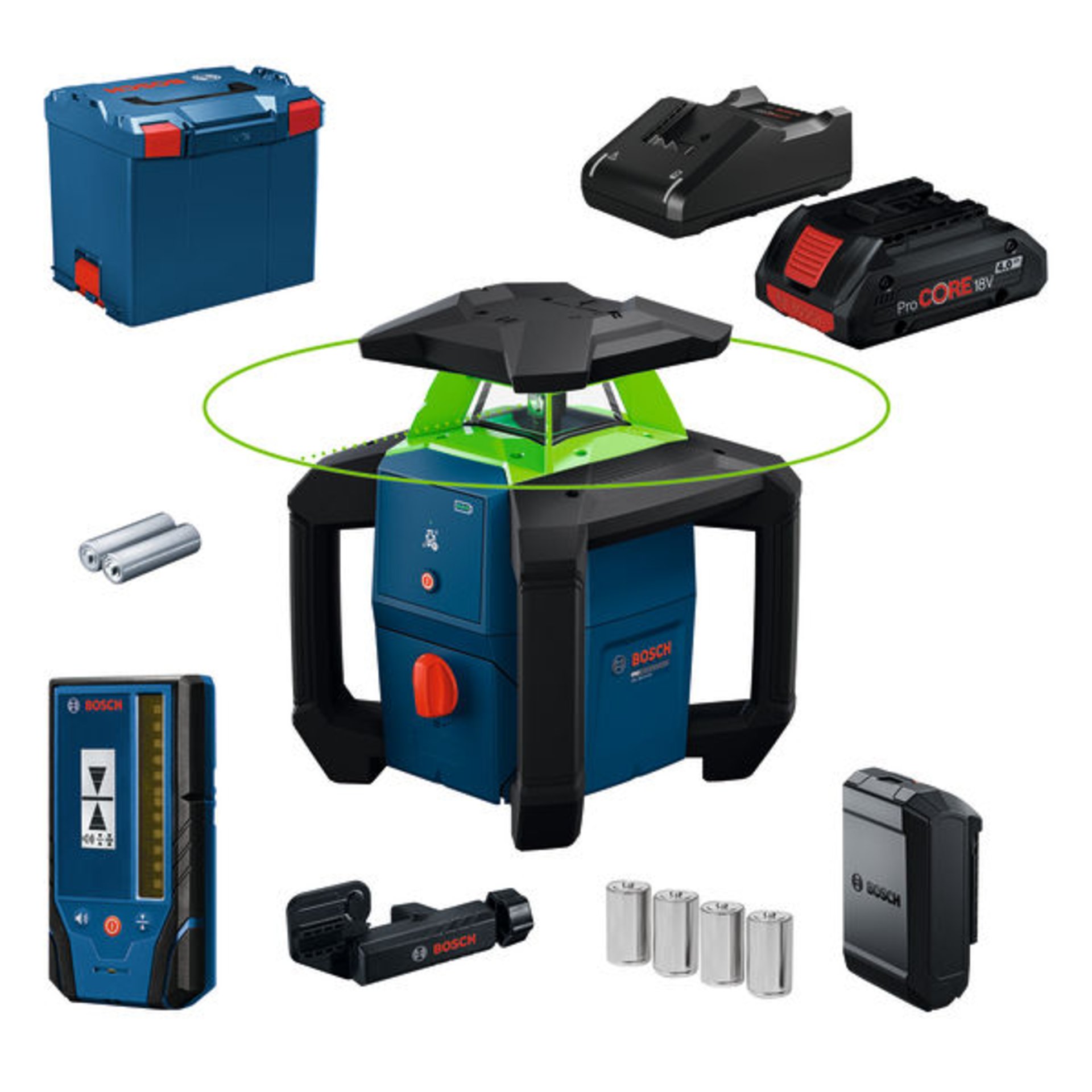 Rotationslaser GRL18V-3-31G, 1 x Akku ProCORE18V 4.0Ah in L-BOXX