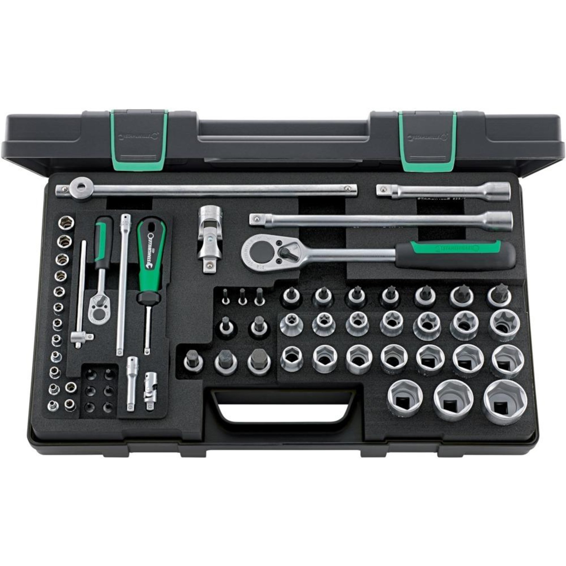 Steckschlüssel-Garnitur 1/4"+1/2" 86TX KN 63-teilig Stahlwille