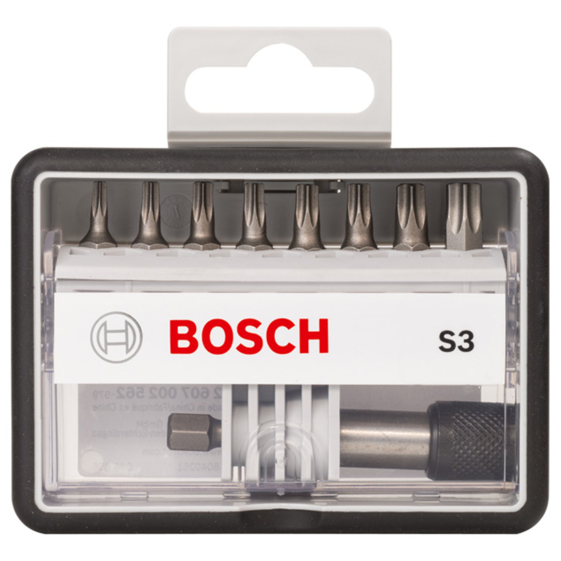 8+1-tlg. Schrauberbit-Set, Robust Line, S T, Extra Hard-Ausführung
