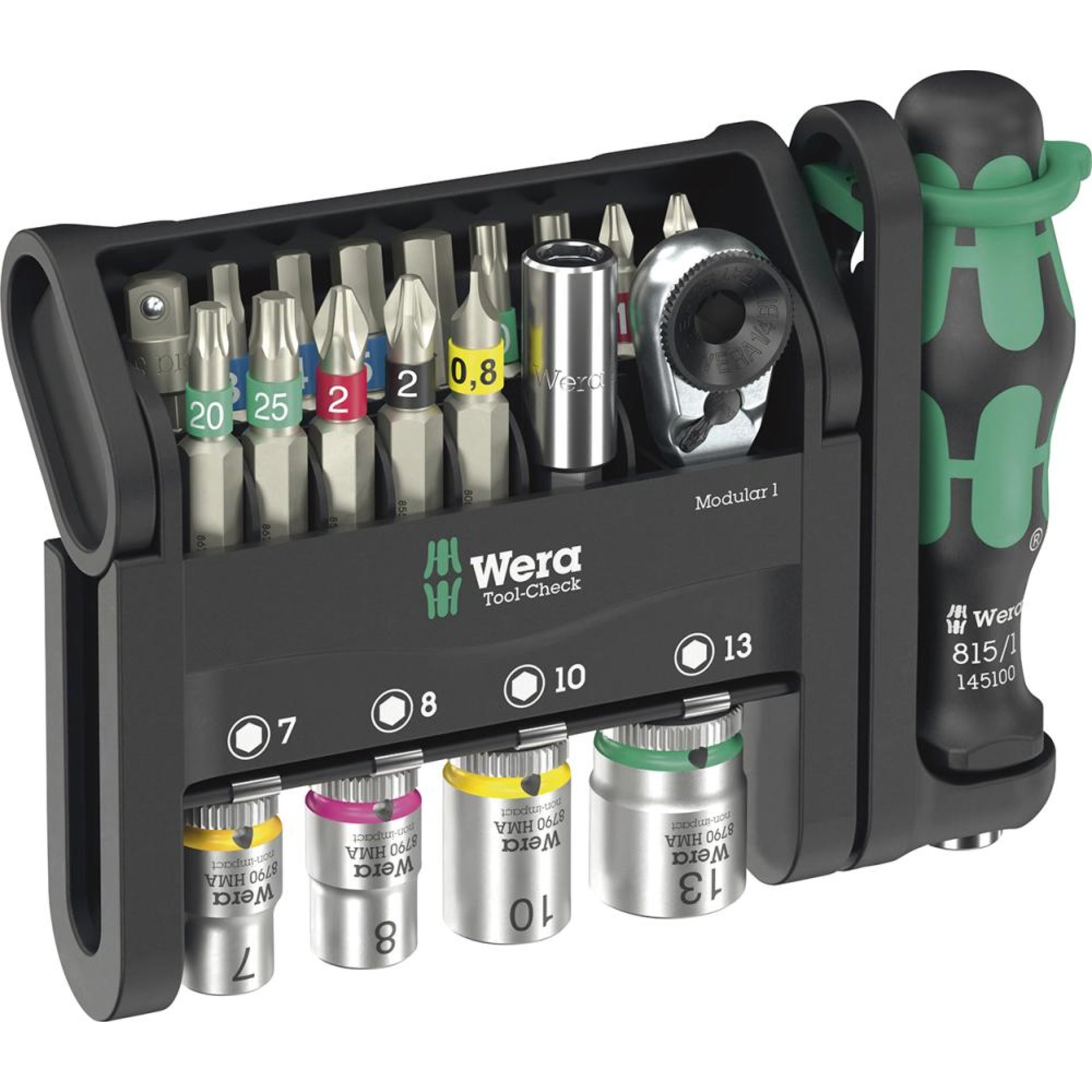 Bit-Steckschlüsselsatz 21-teilig Tool-Check Modular 1 Wera