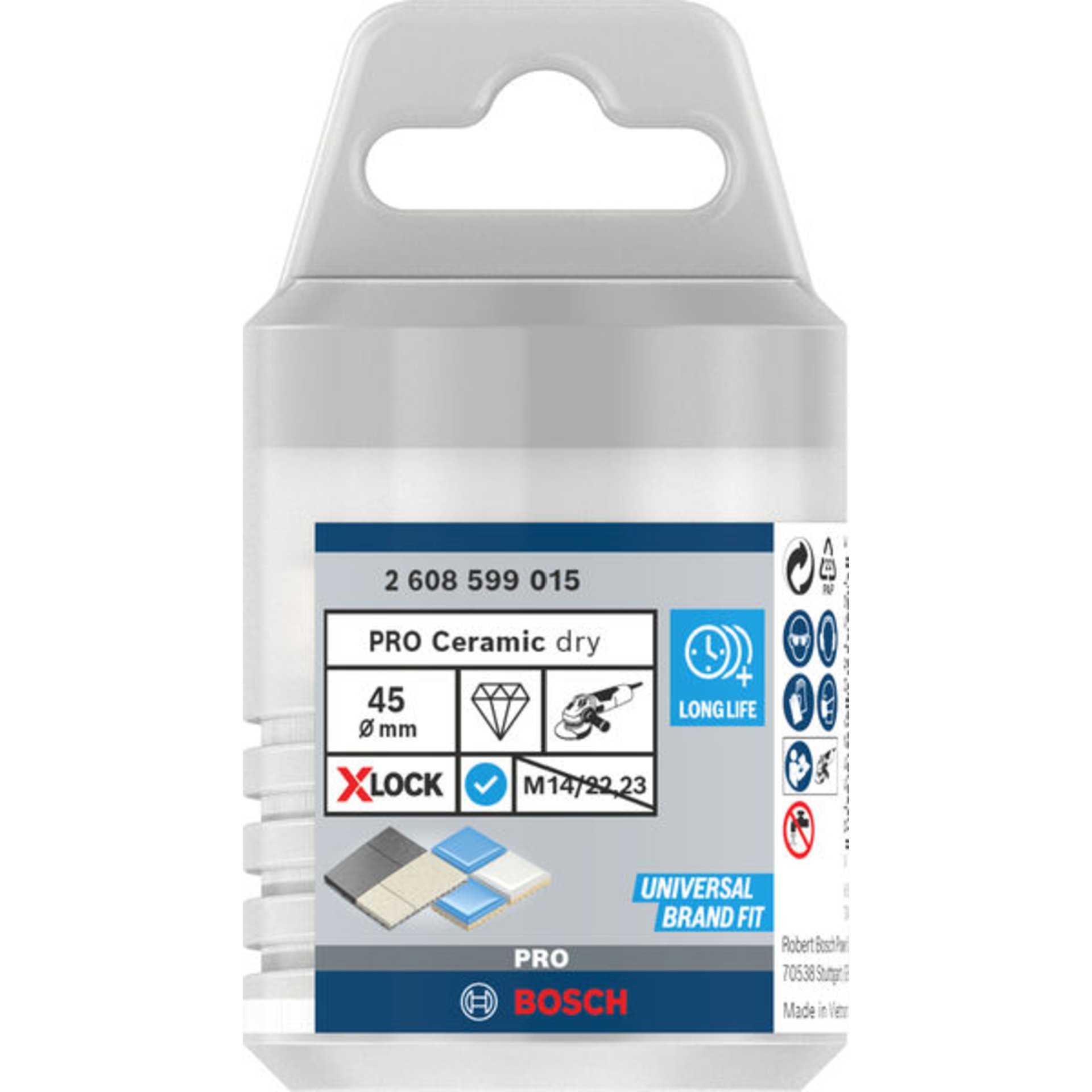 PRO Ceramic dry Trockenbohrkrone 45 x 35 mm, X-Lock